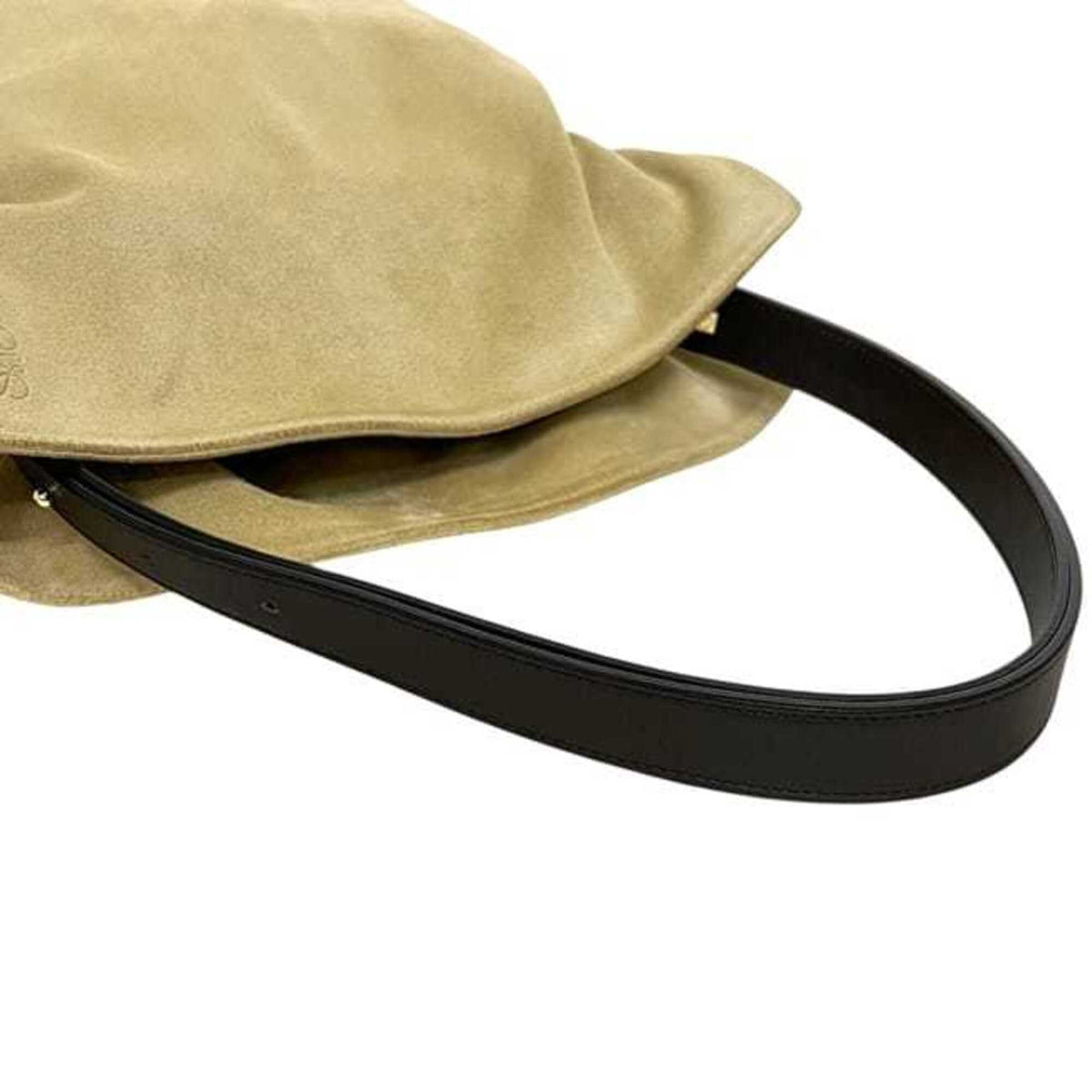 Loewe Beige Dark Brown Suede Leather Shoulder Bag (Pre-Owned)