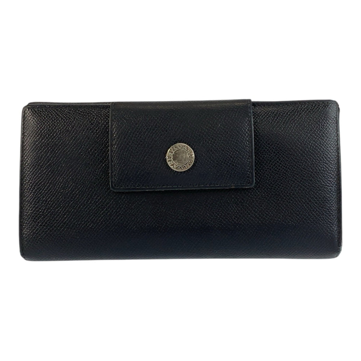 Bvlgari Black Leather Long Wallet (Bi-Fold) (Pre-Owned)