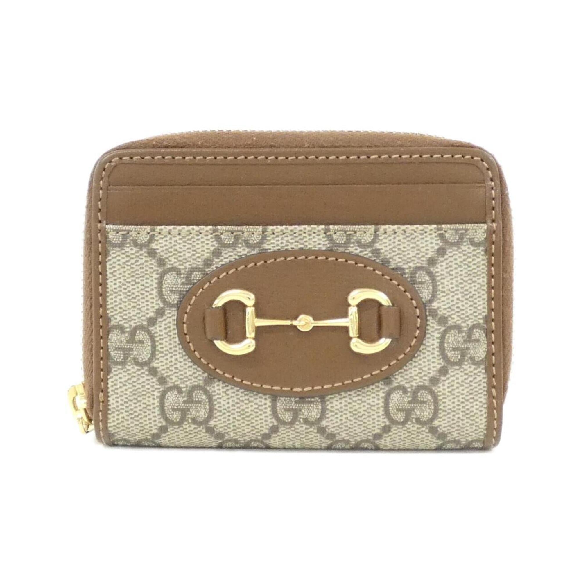 Gucci Beige Brown Gg Supreme Canvas Coin Purse/Coin Case (Pre-Owned)
