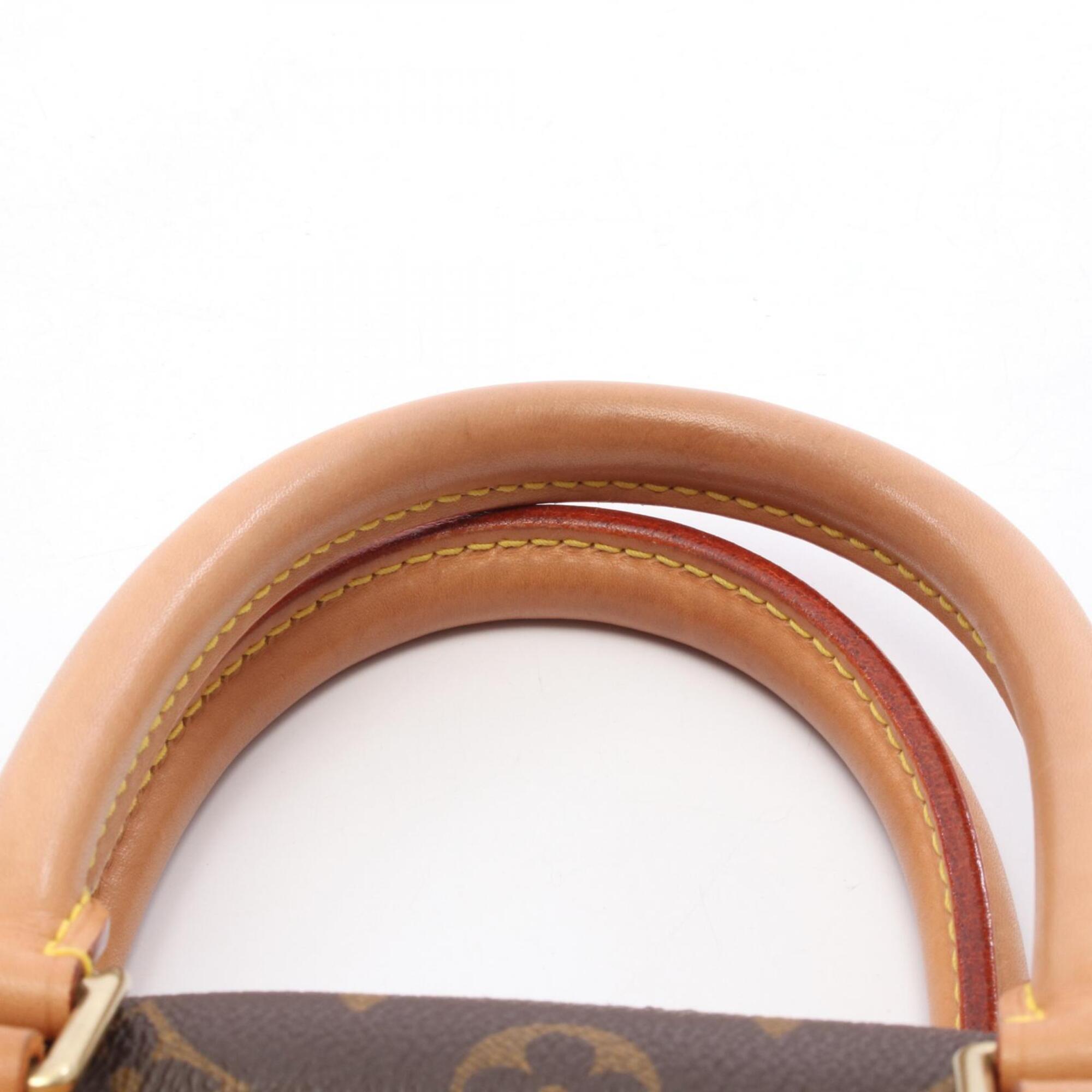 Louis Vuitton Brown Monogram Coated Canvas Leather Handbag (Pre-Owned)