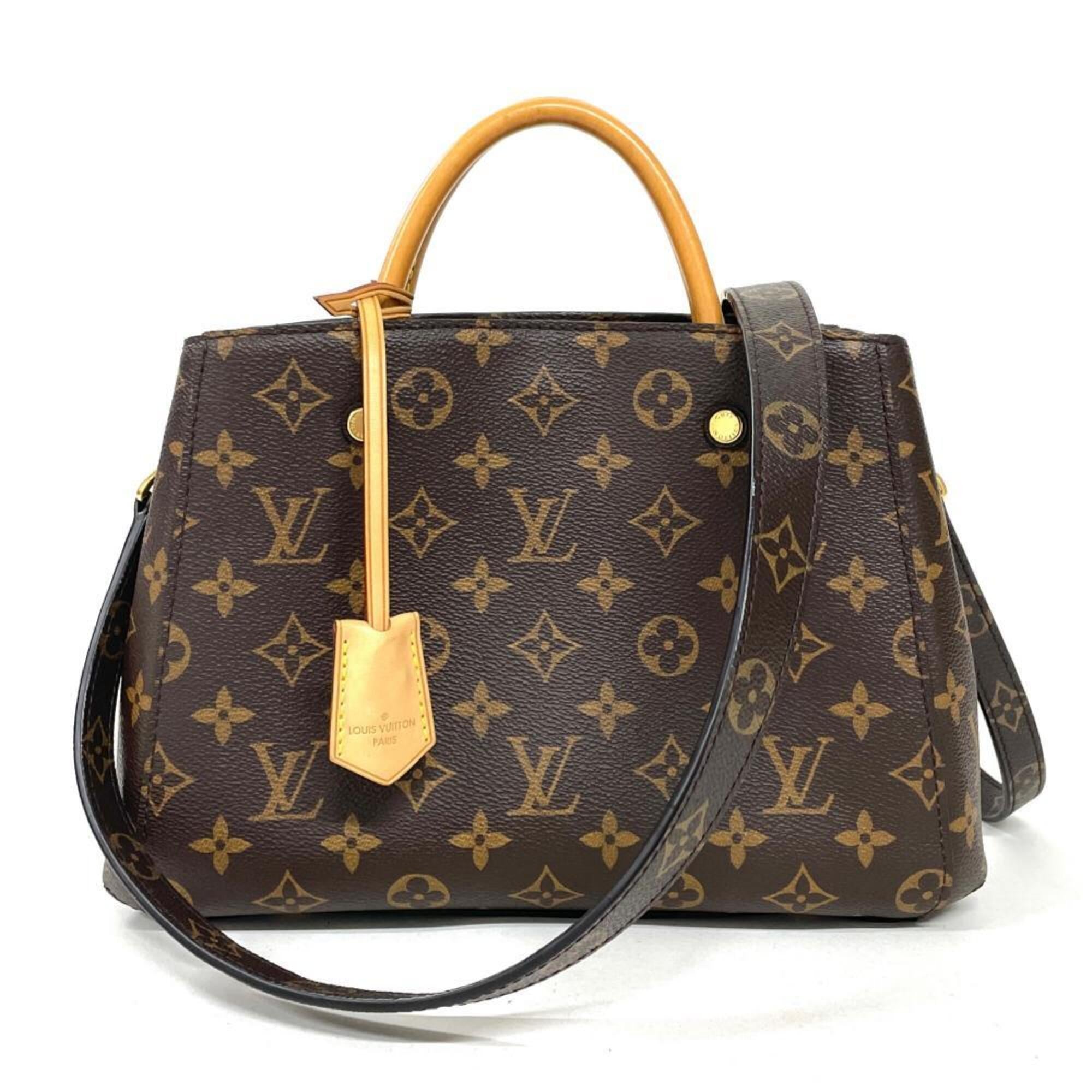 Louis Vuitton Brown Monogram Canvas Handbag (Pre-Owned)
