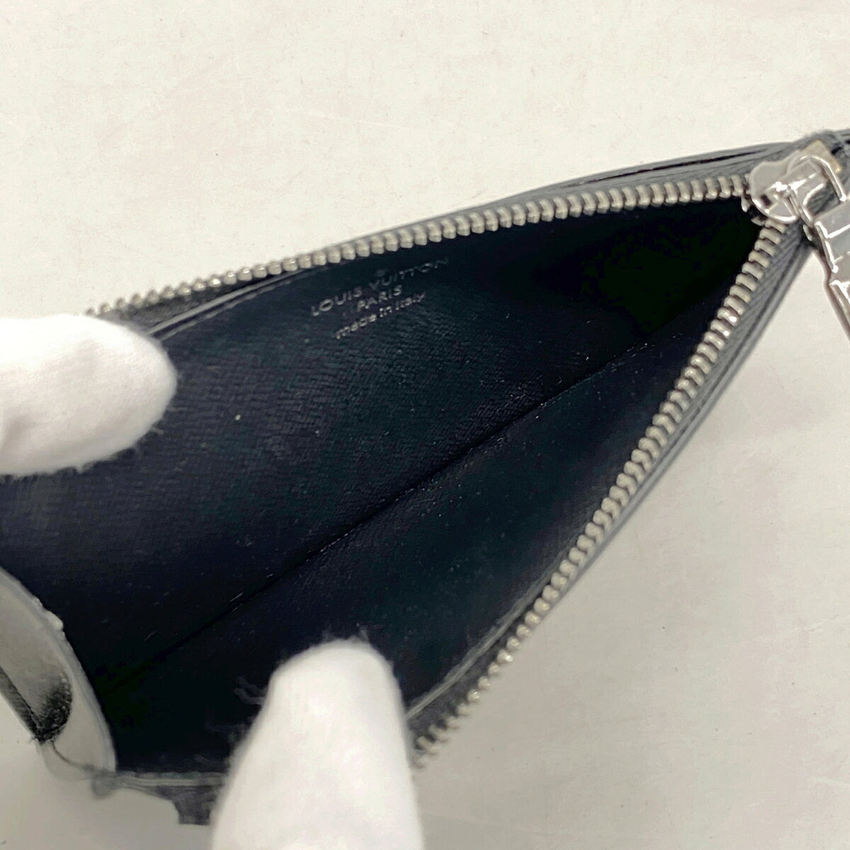Louis Vuitton Black Gray Coin Purse/Coin Case (Pre-Owned)