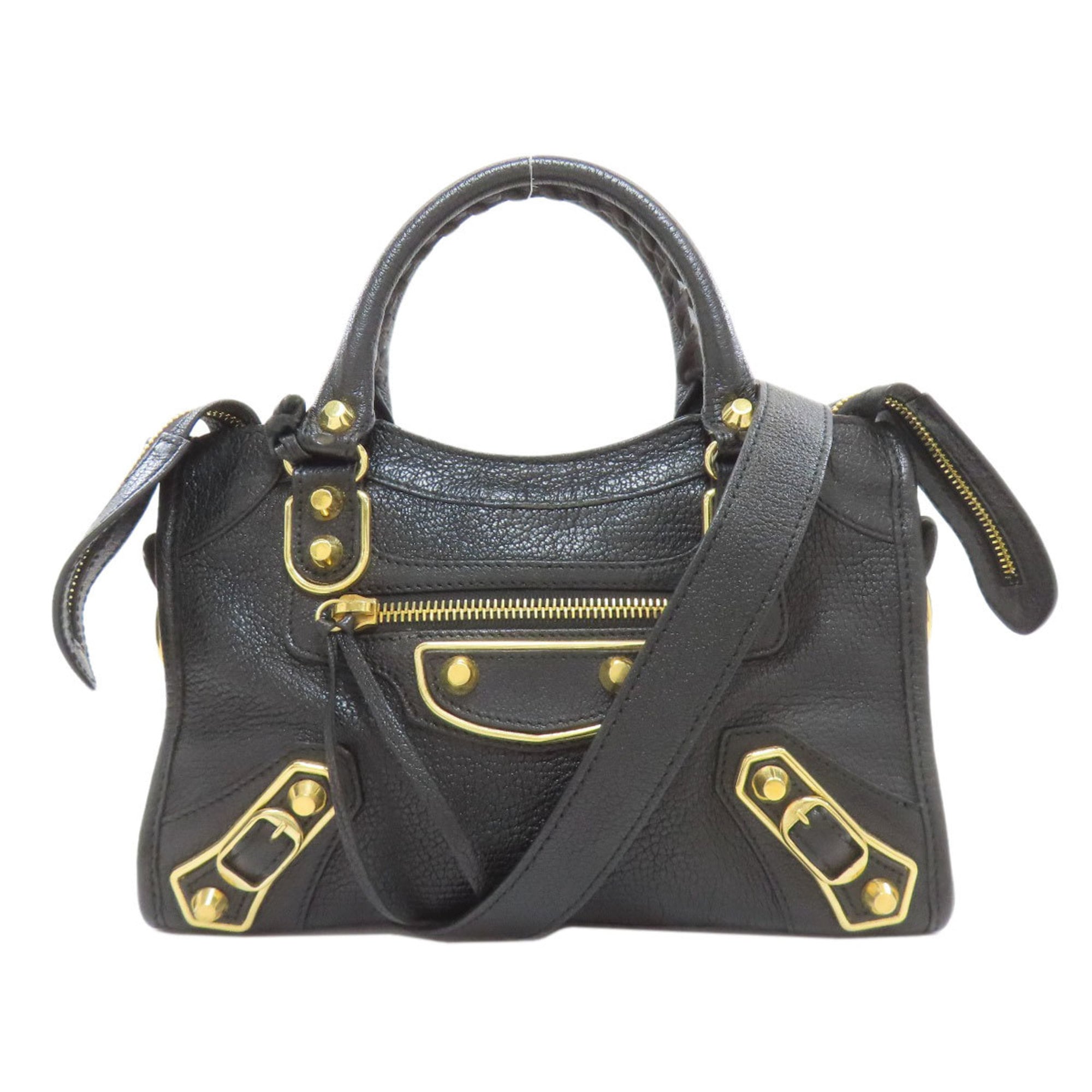 Balenciaga Black Leather Handbag (Pre-Owned)