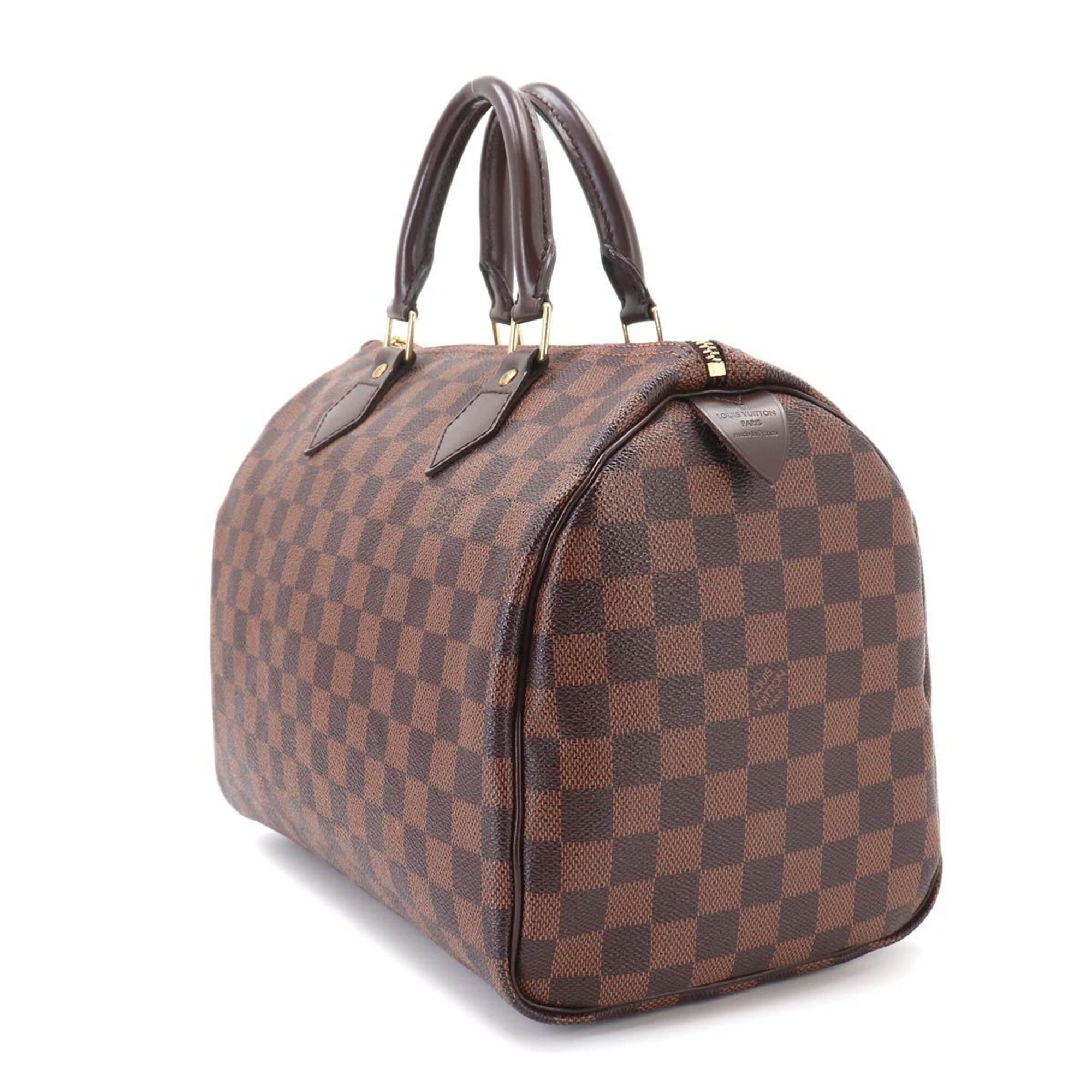 Louis Vuitton Brown Damier Canvas Ebene Damier Canvas Boston Bag Handbag (Pre-Owned)