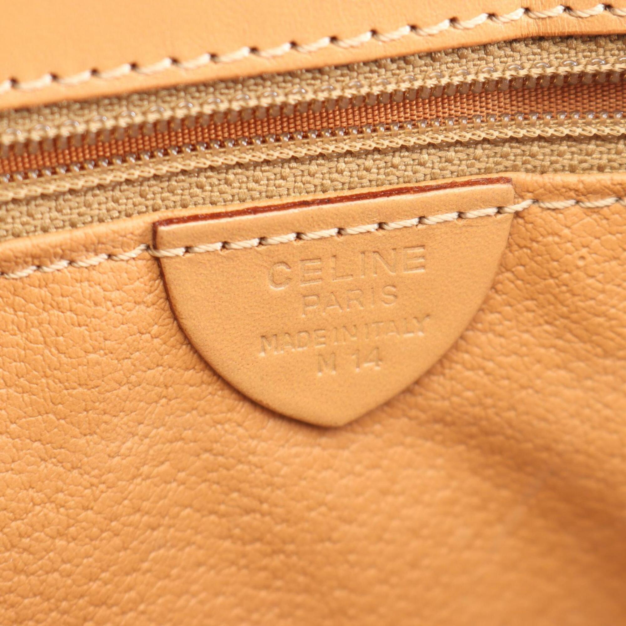 Celine Brown Coated Canvas Leather Handbag (Pre-Owned)
