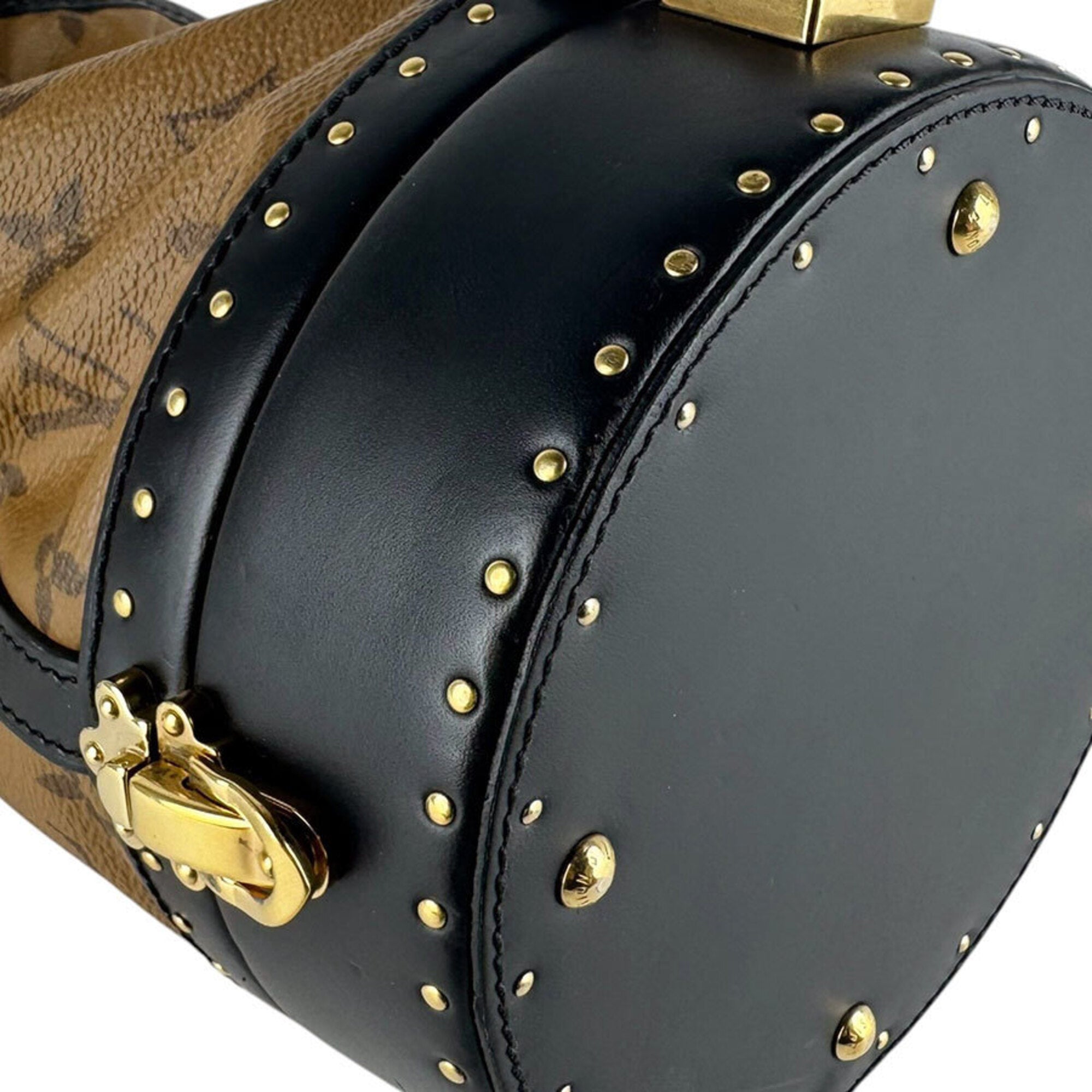 Louis Vuitton Black Brown Monogram Reverse Monogram Reverse Shoulder Bag (Pre-Owned)