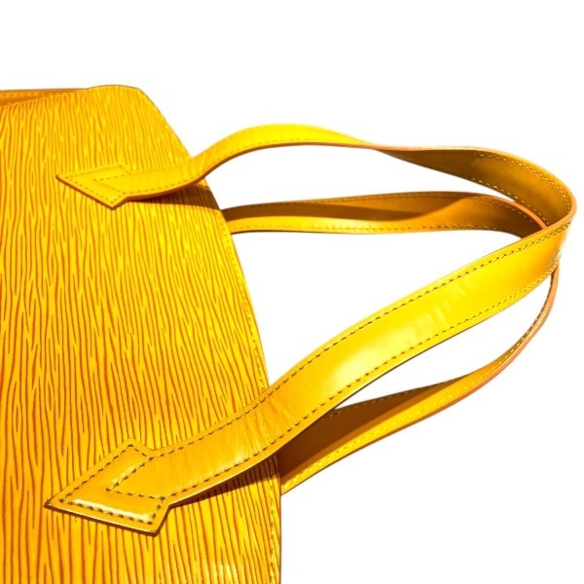 Louis Vuitton Yellow Leather Handbag (Pre-Owned)