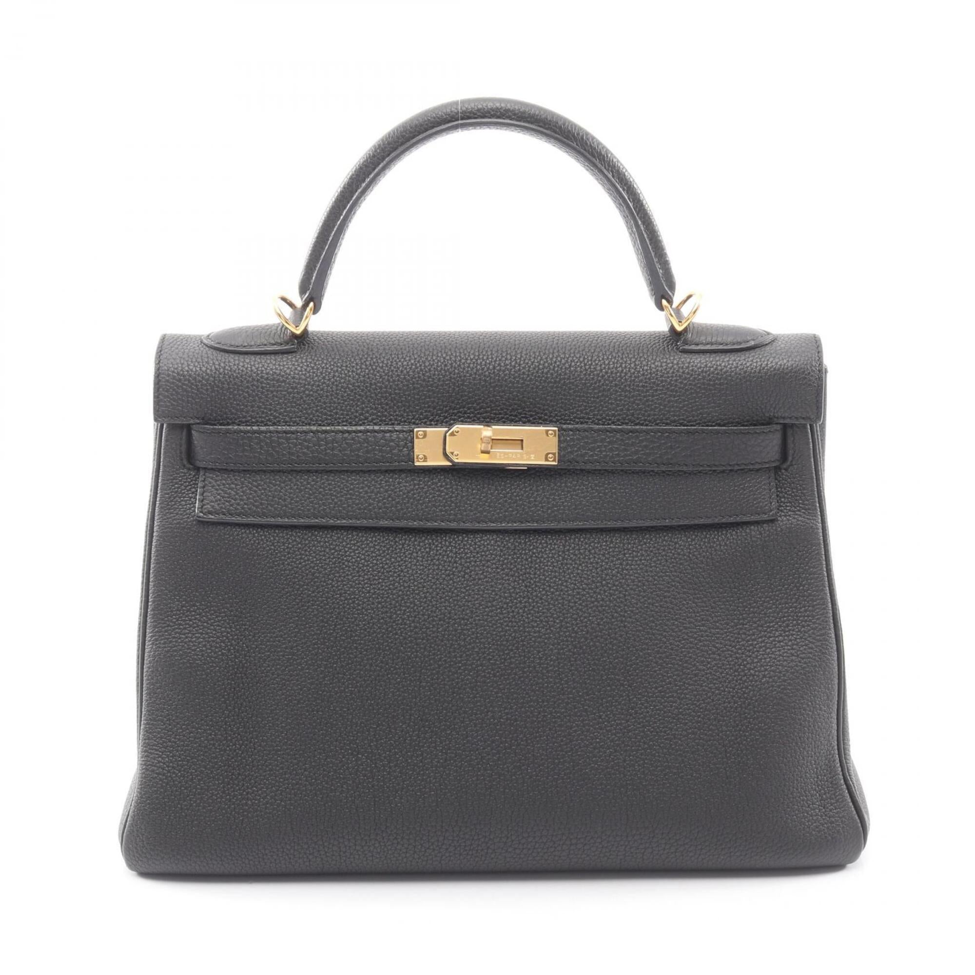Hermes Black Togo Leather Handbag (Pre-Owned)