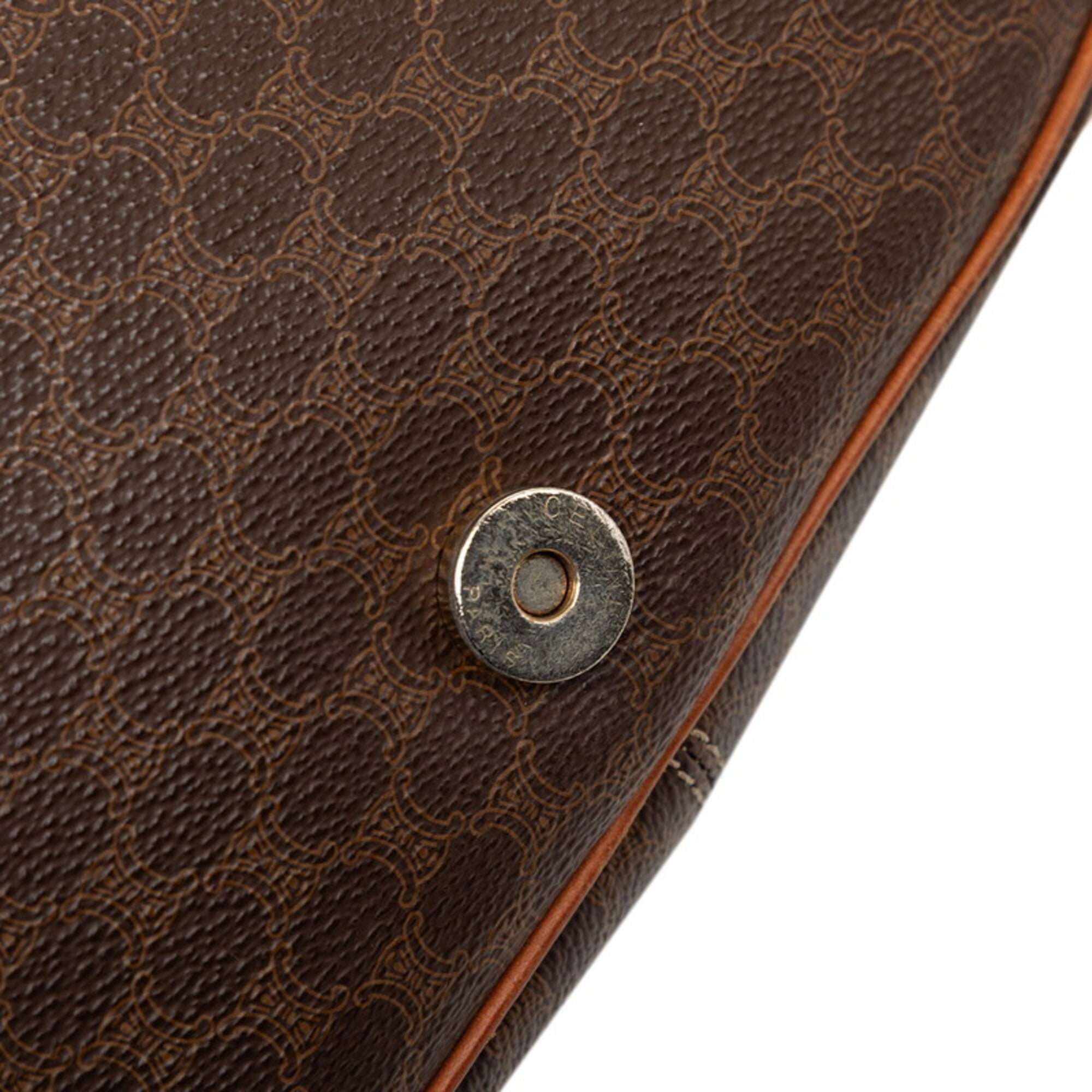 Celine Brown Pvc Leather Shoulder Bag (Pre-Owned)