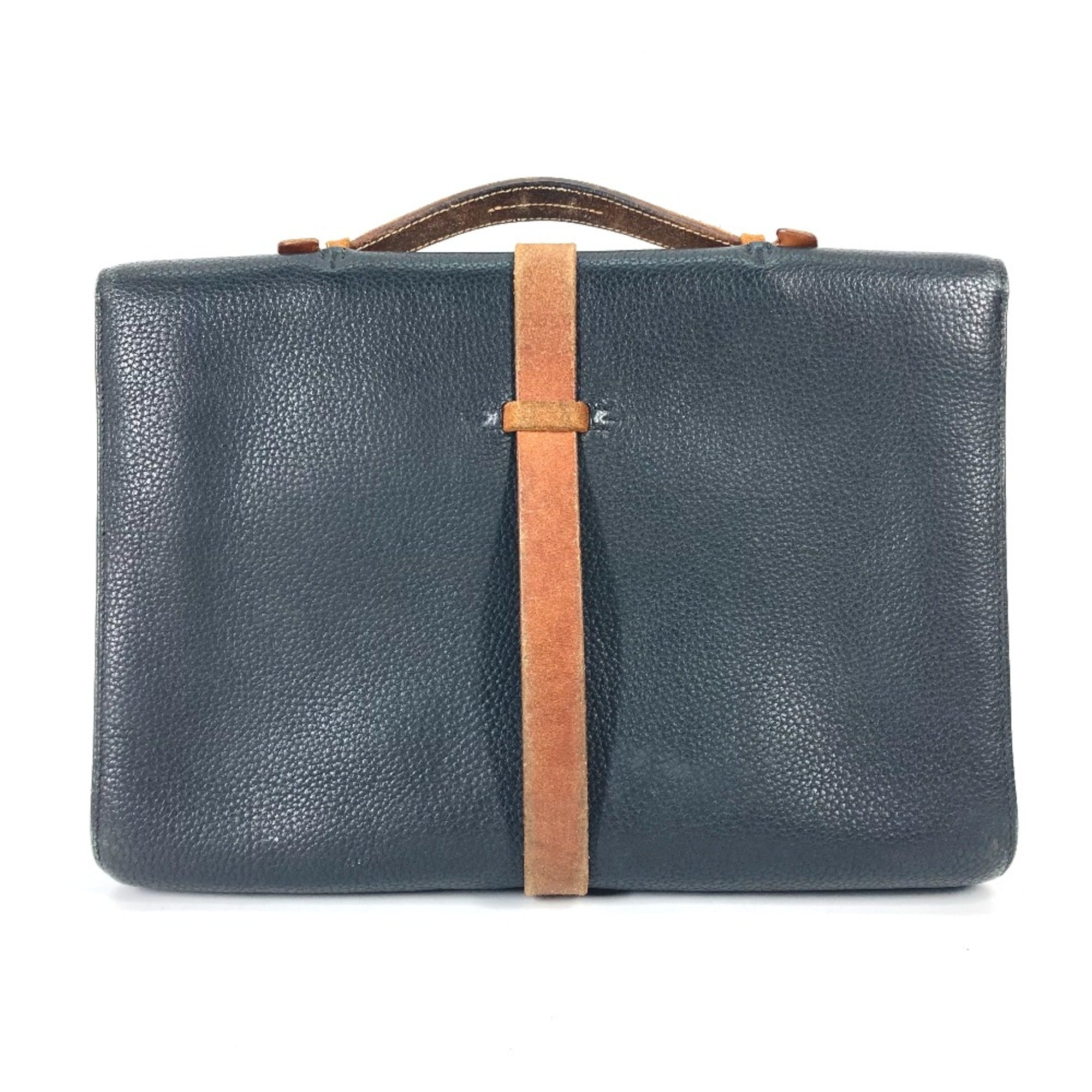 Hermes Black Leather Briefcase (Pre-Owned)
