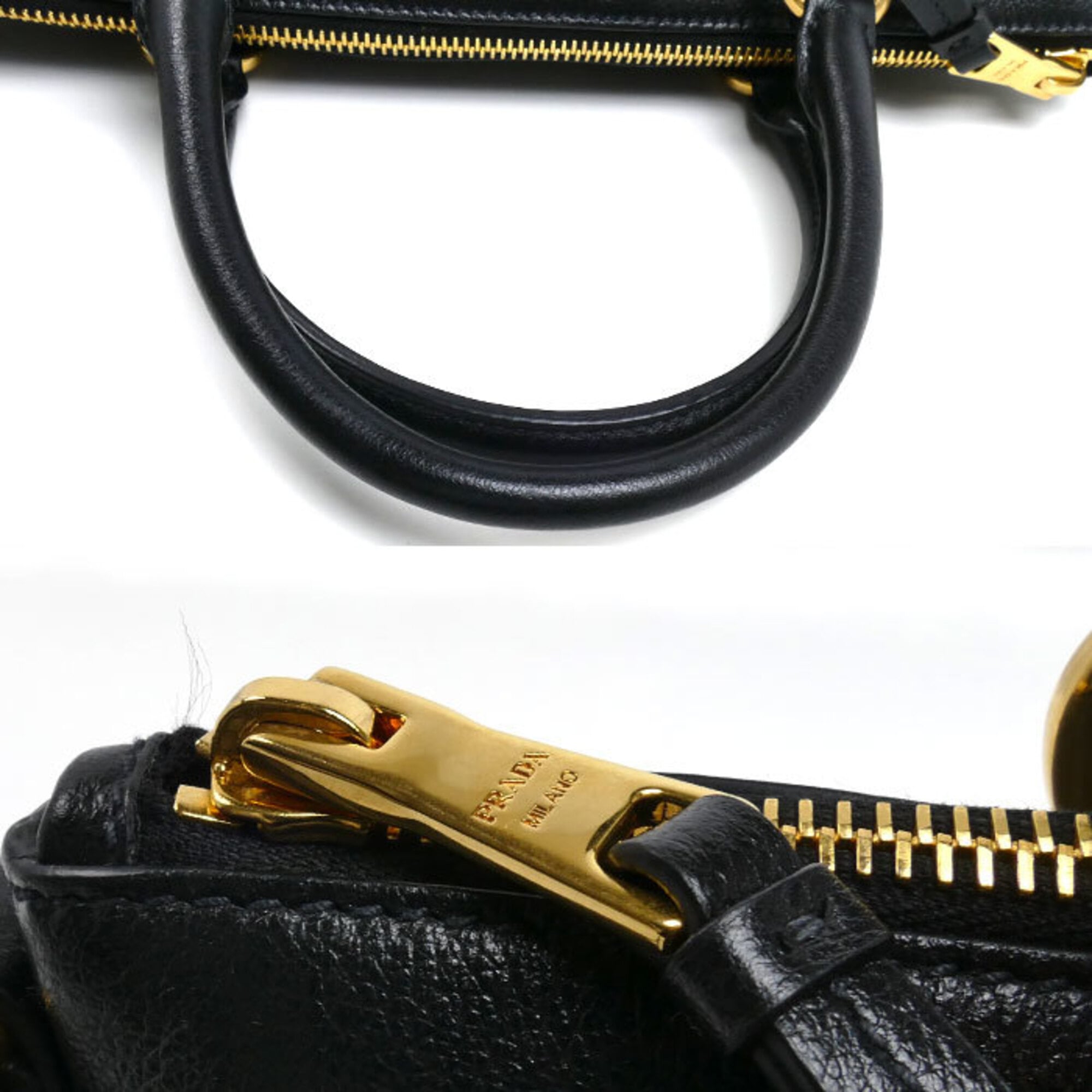 Prada Black Leather Shoulder Bag (Pre-Owned)