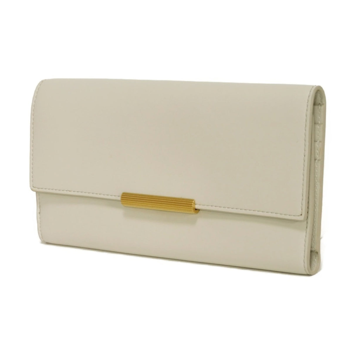 Bottega Veneta Ivory White Leather Wallet (Tri-Fold) (Pre-Owned)