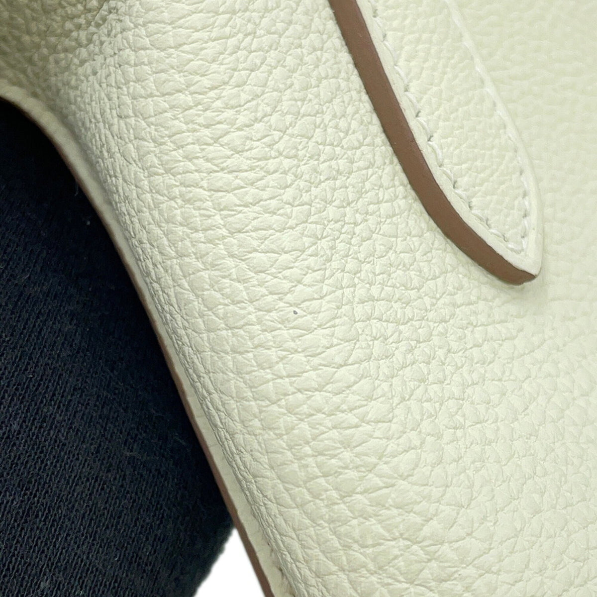 Hermes Green White Togo Leather Handbag Shoulder Bag (Pre-Owned)