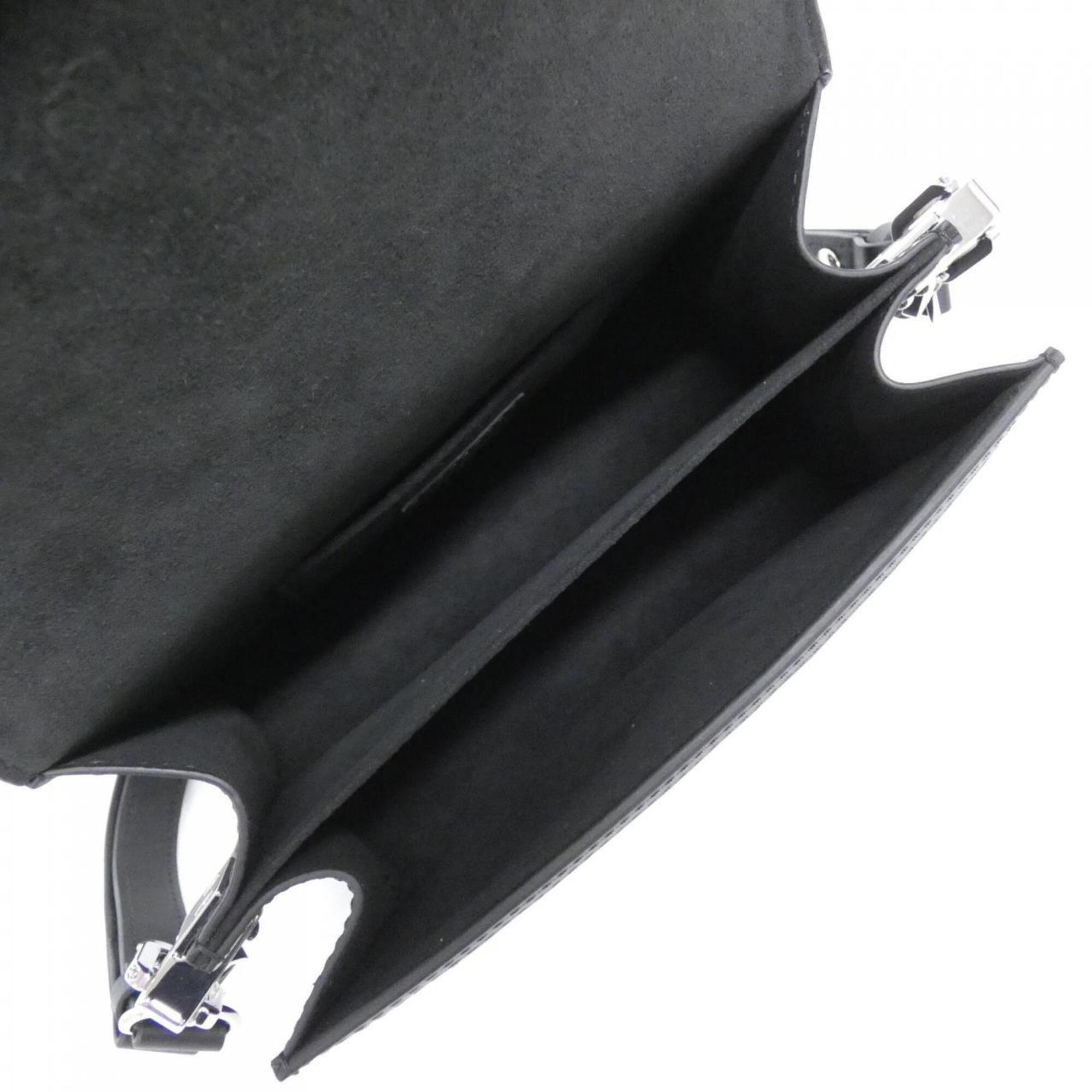 Louis Vuitton Black Tweed Spangles Leather Shoulder Bag (Pre-Owned)