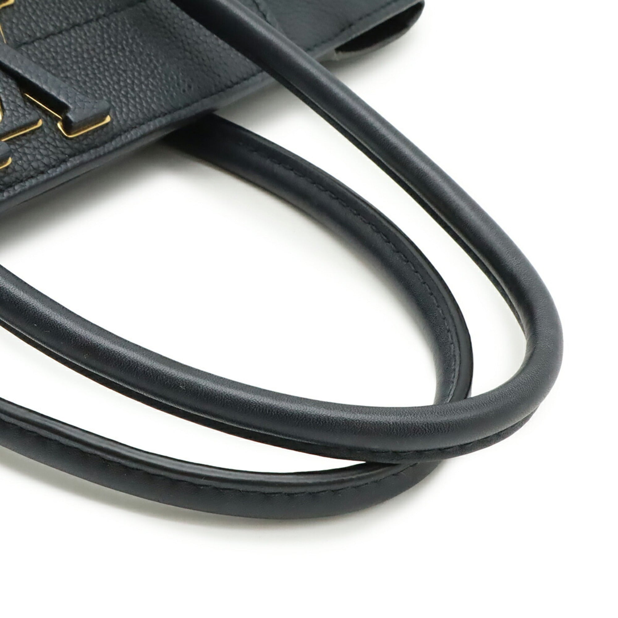 Louis Vuitton Black Noir Leather Handbag Shoulder Bag (Pre-Owned)
