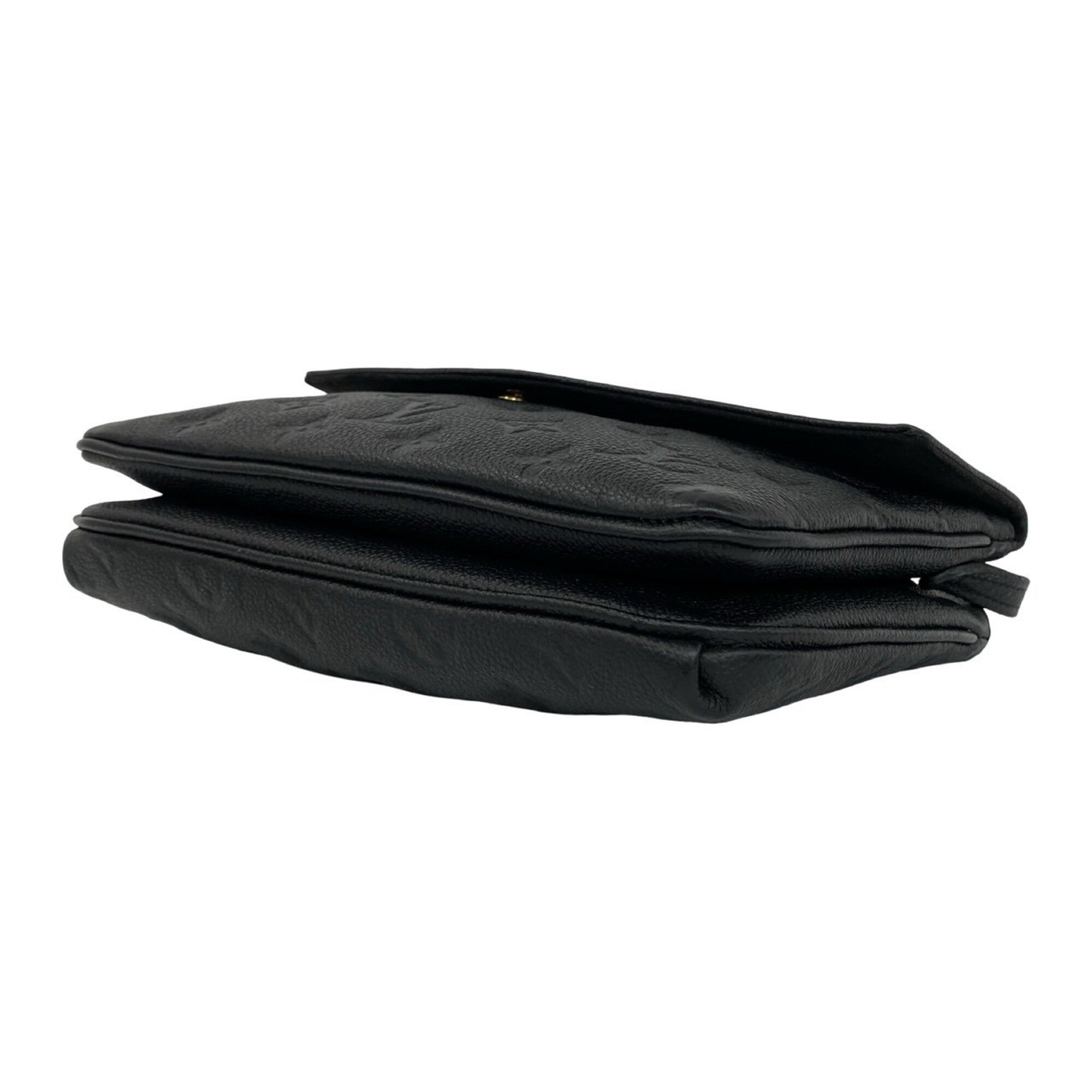 Louis Vuitton Black Leather Shoulder Bag (Pre-Owned)