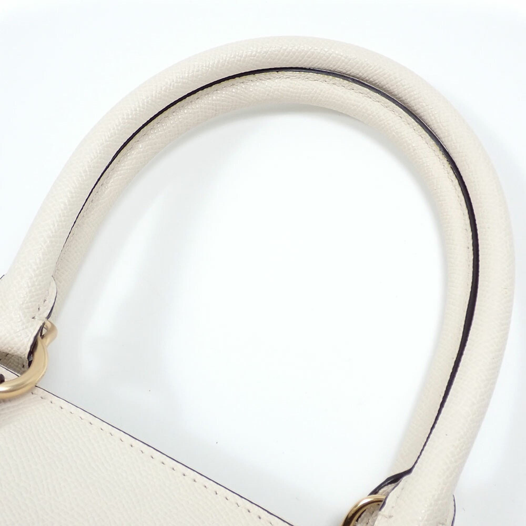 Coach White Leather Handbag (Pre-Owned)