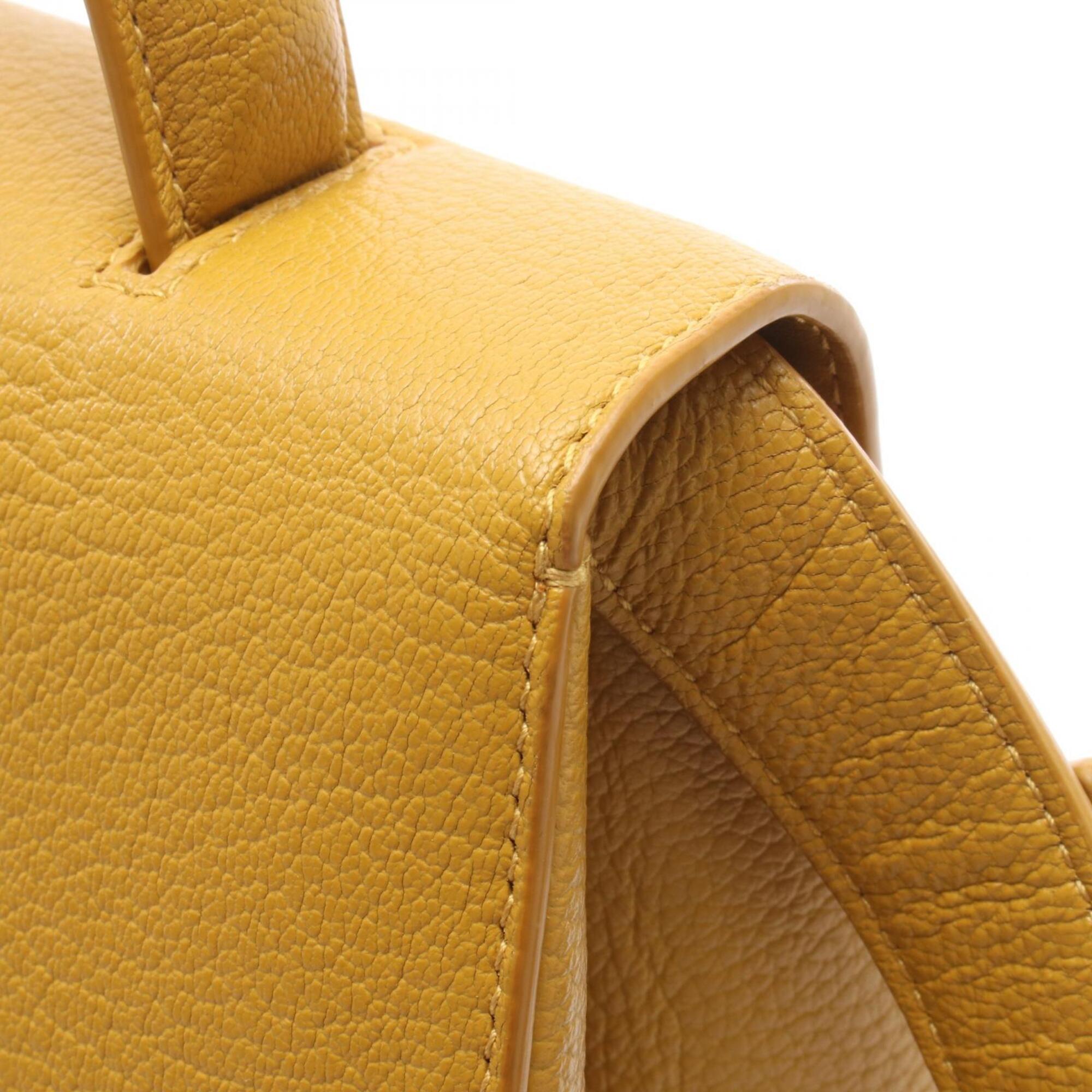 Bottega Veneta Yellow Leather Handbag Shoulder Bag (Pre-Owned)