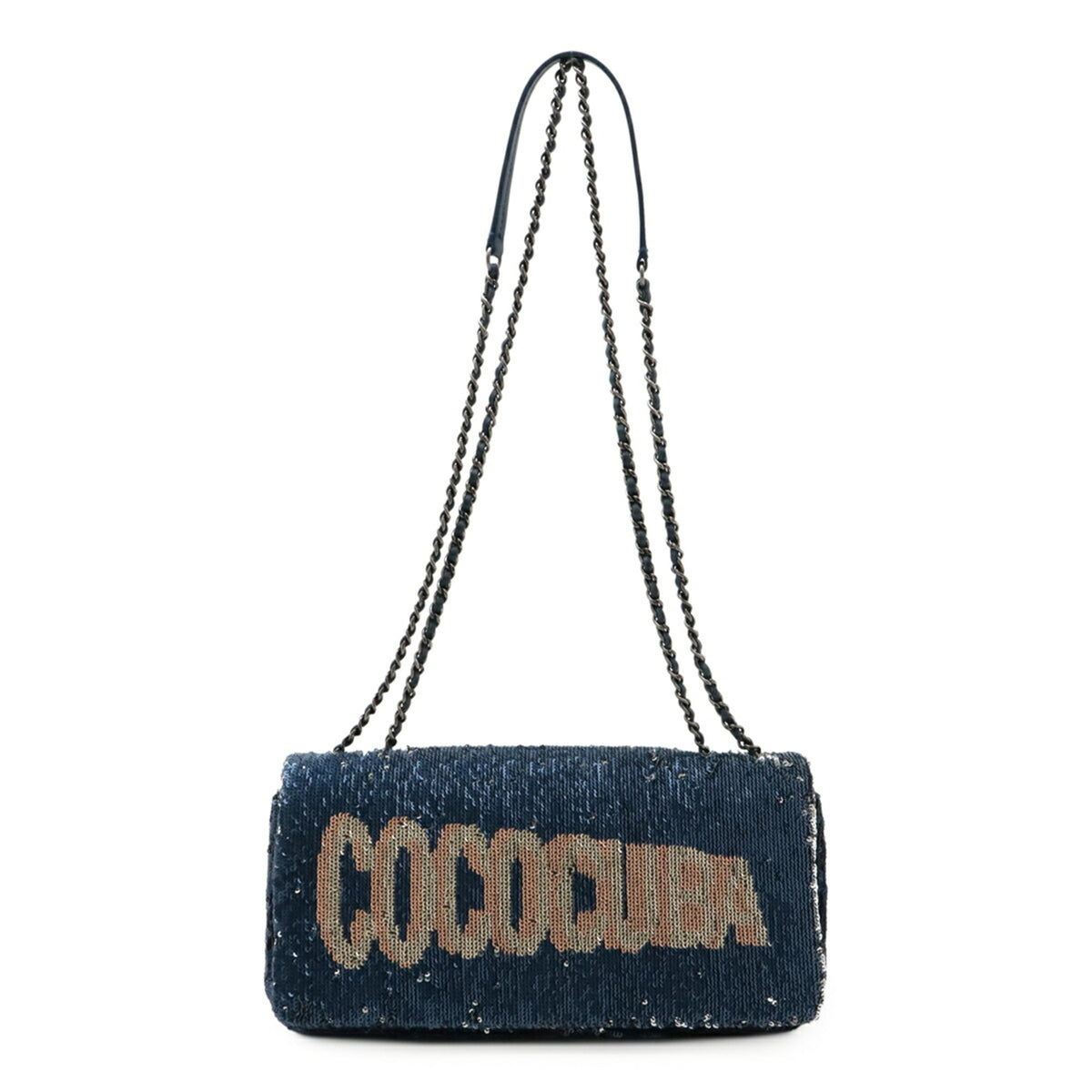 Chanel Blue Spangles Leather Shoulder Bag (Pre-Owned)