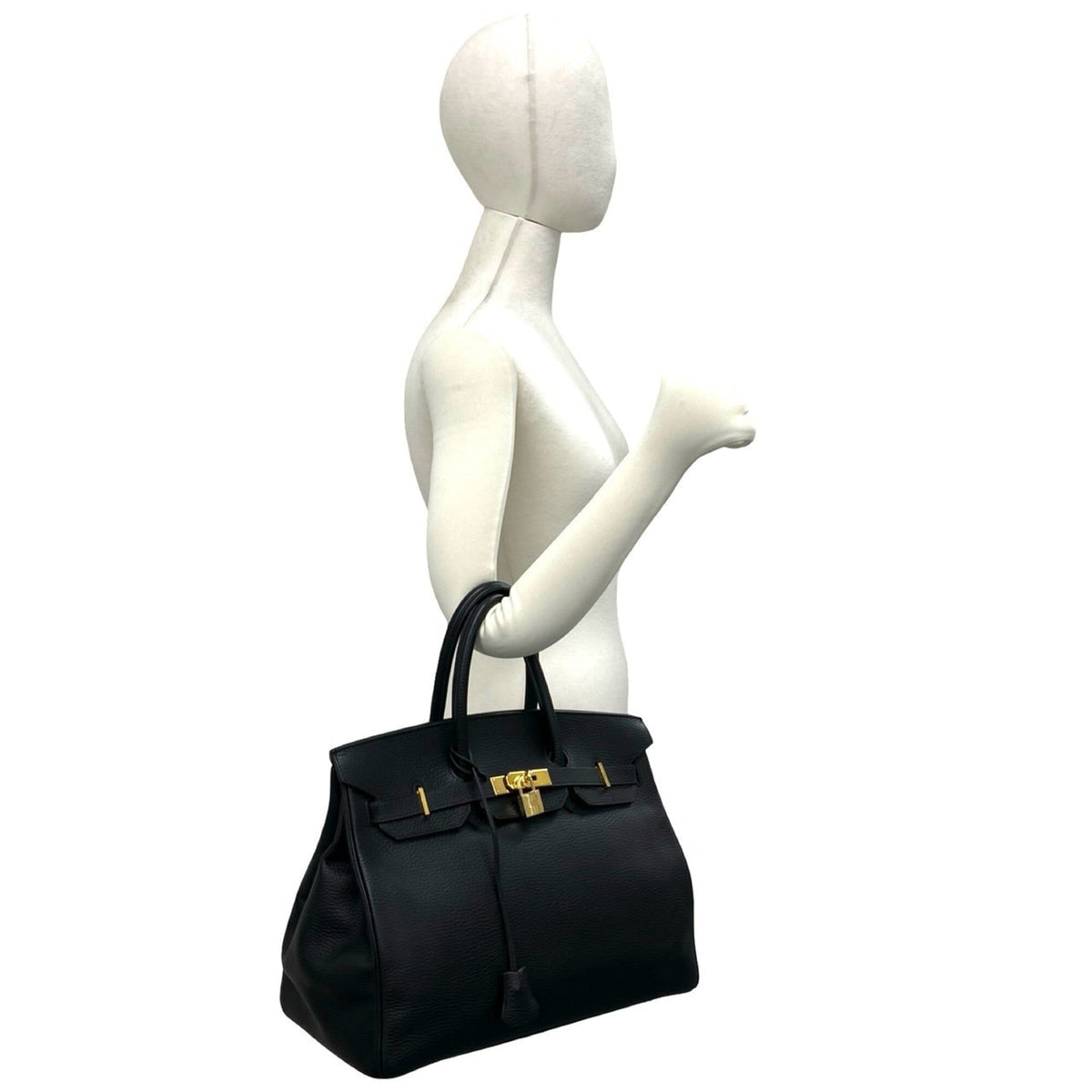 Hermes Black Ardennes Leather Handbag Tote Bag (Pre-Owned)