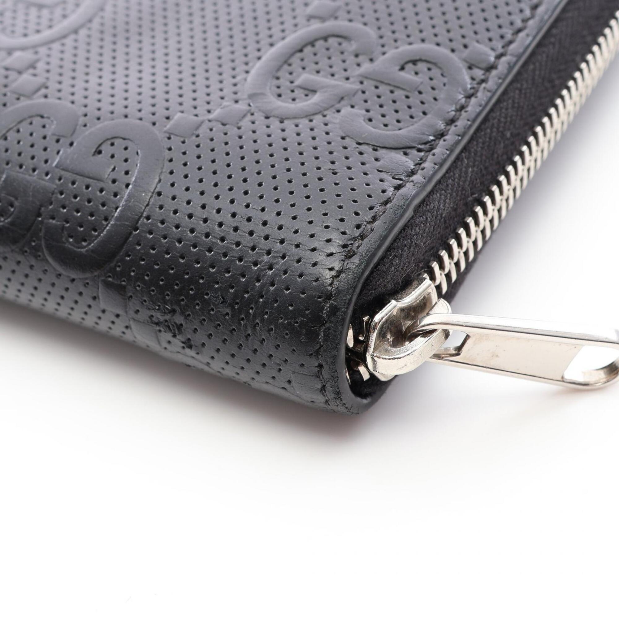Gucci Black Leather Long Wallet (Bi-Fold) (Pre-Owned)