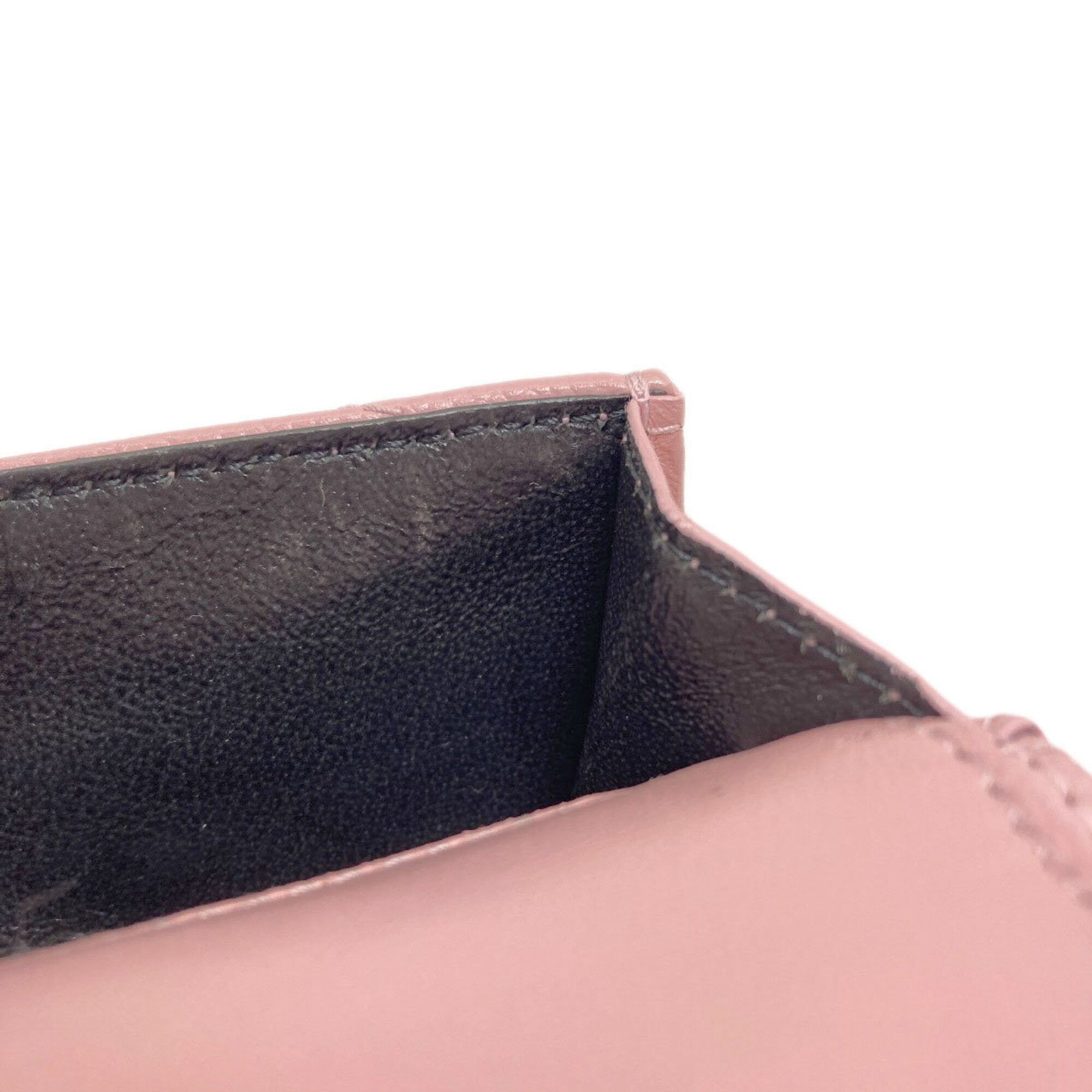 Yves Saint Laurent Pink Leather Wallet (Tri-Fold) (Pre-Owned)