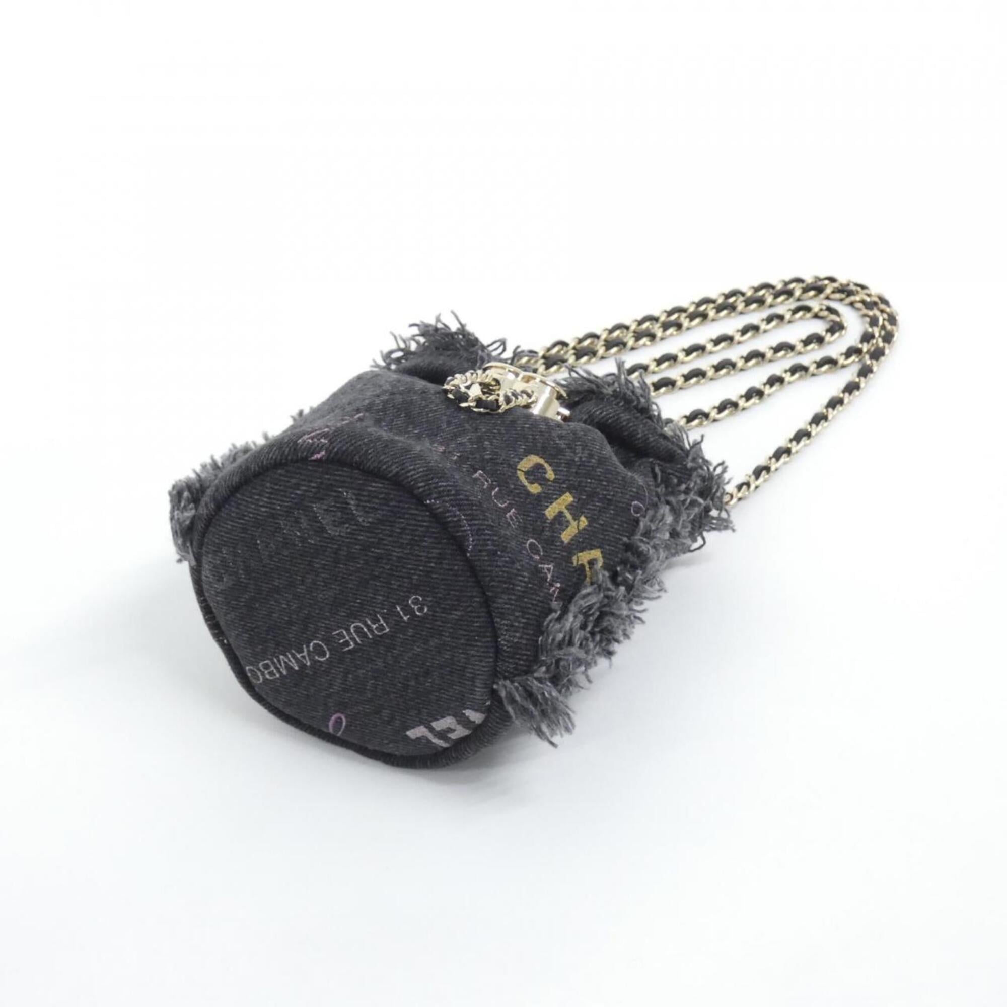 Chanel Black Denim Shoulder Bag (Pre-Owned)