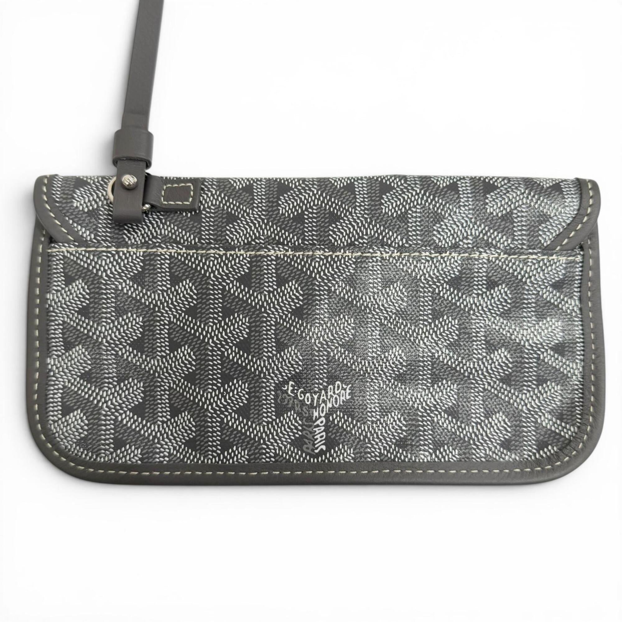Goyard Gray Leather Canvas Pouch Tote Bag (Pre-Owned)