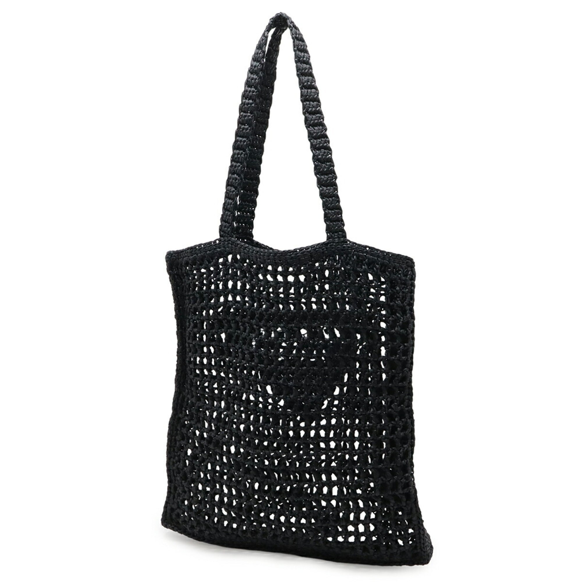 Prada Black Raffia Tote Bag (Pre-Owned)