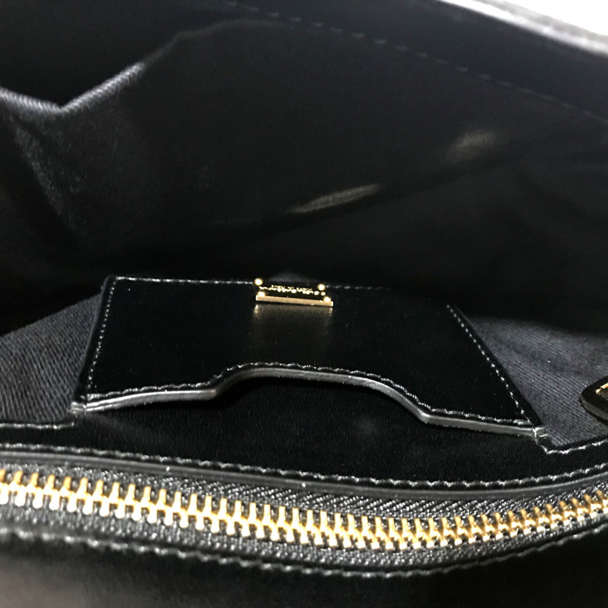 Dolce & Gabbana Black Brown Velvet Leather Shoulder Bag (Pre-Owned)