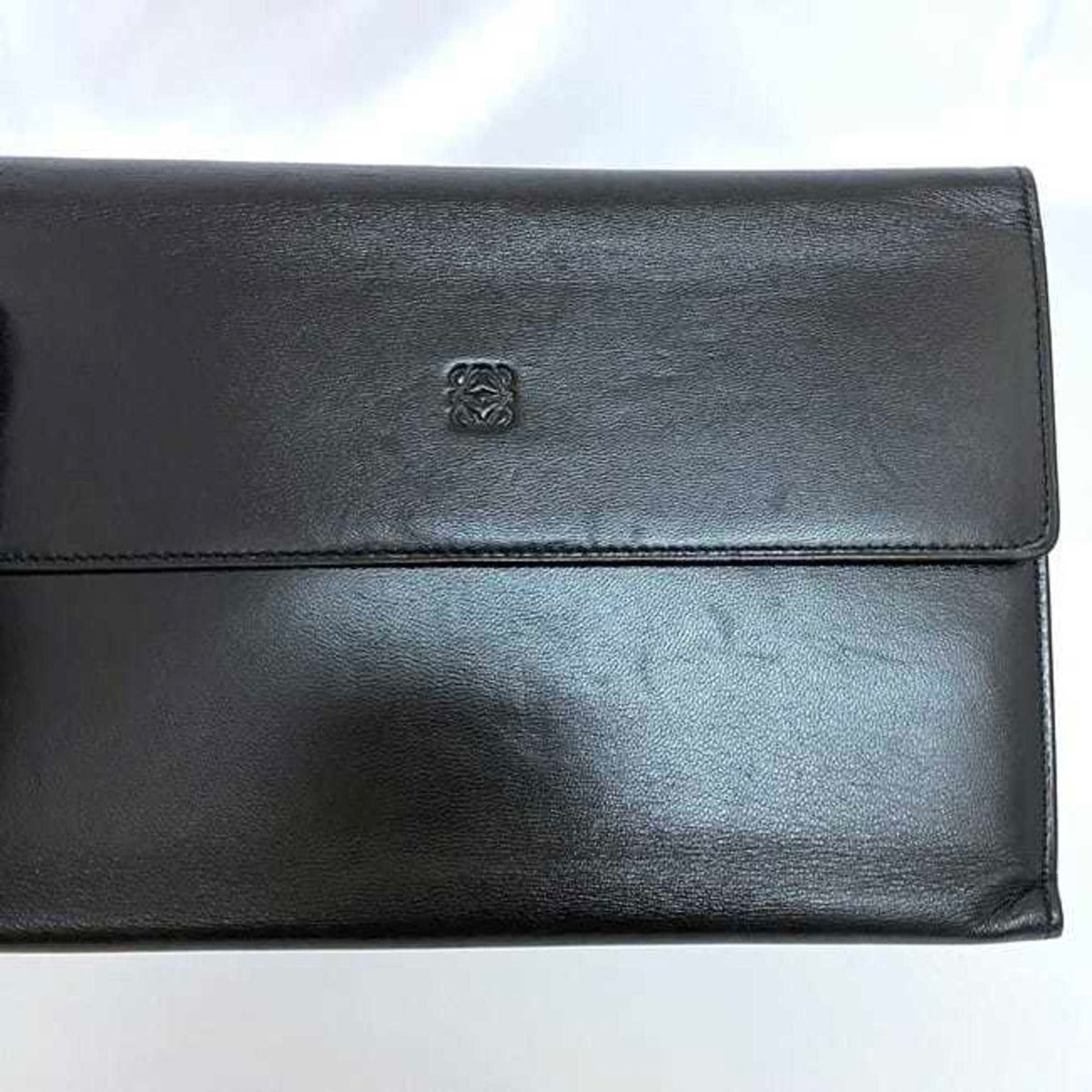 Loewe Black Nappa Leather Leather Wallet (Tri-Fold) (Pre-Owned)