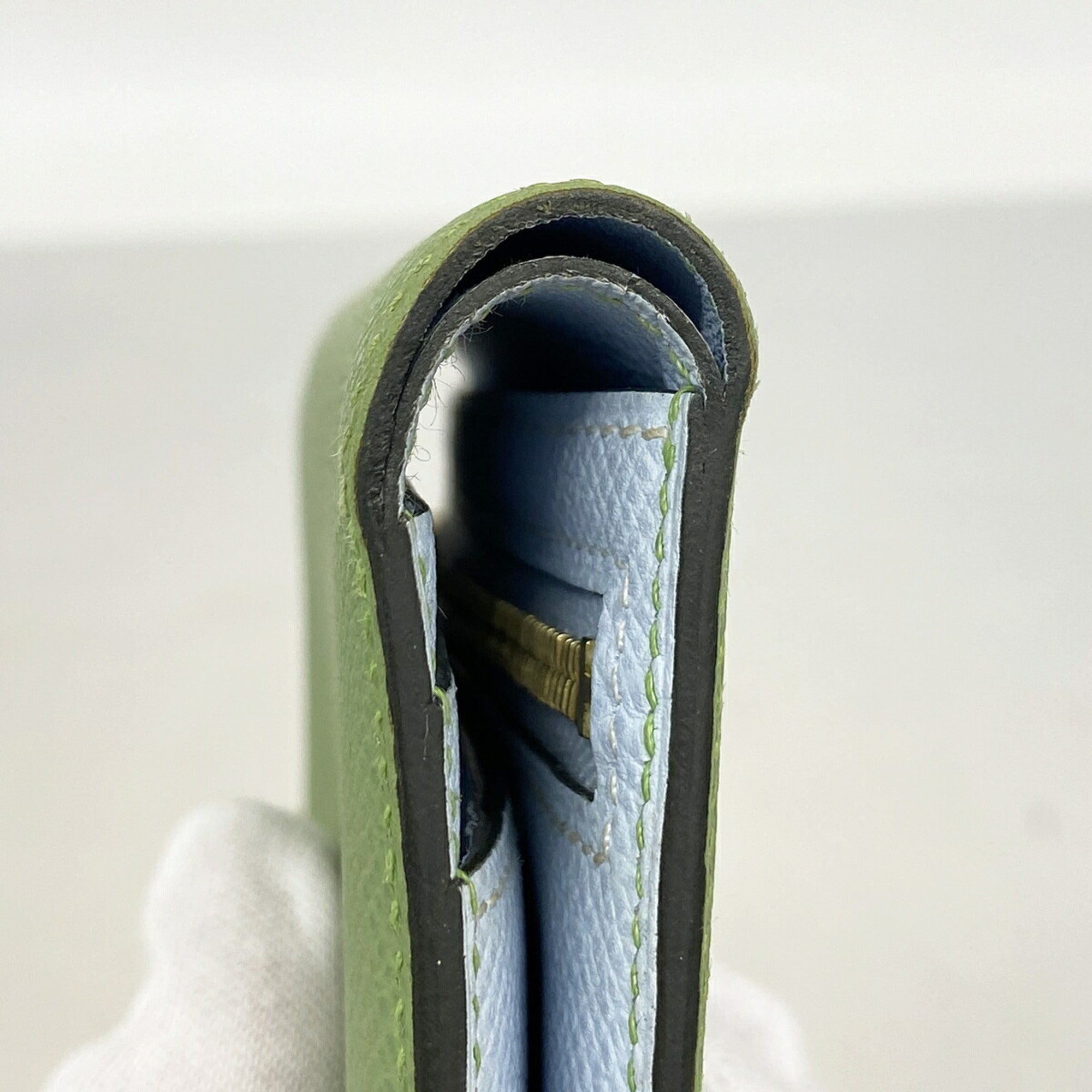 Hermes Green Epsom Leather Leather Wallet (Bi-Fold) (Pre-Owned)