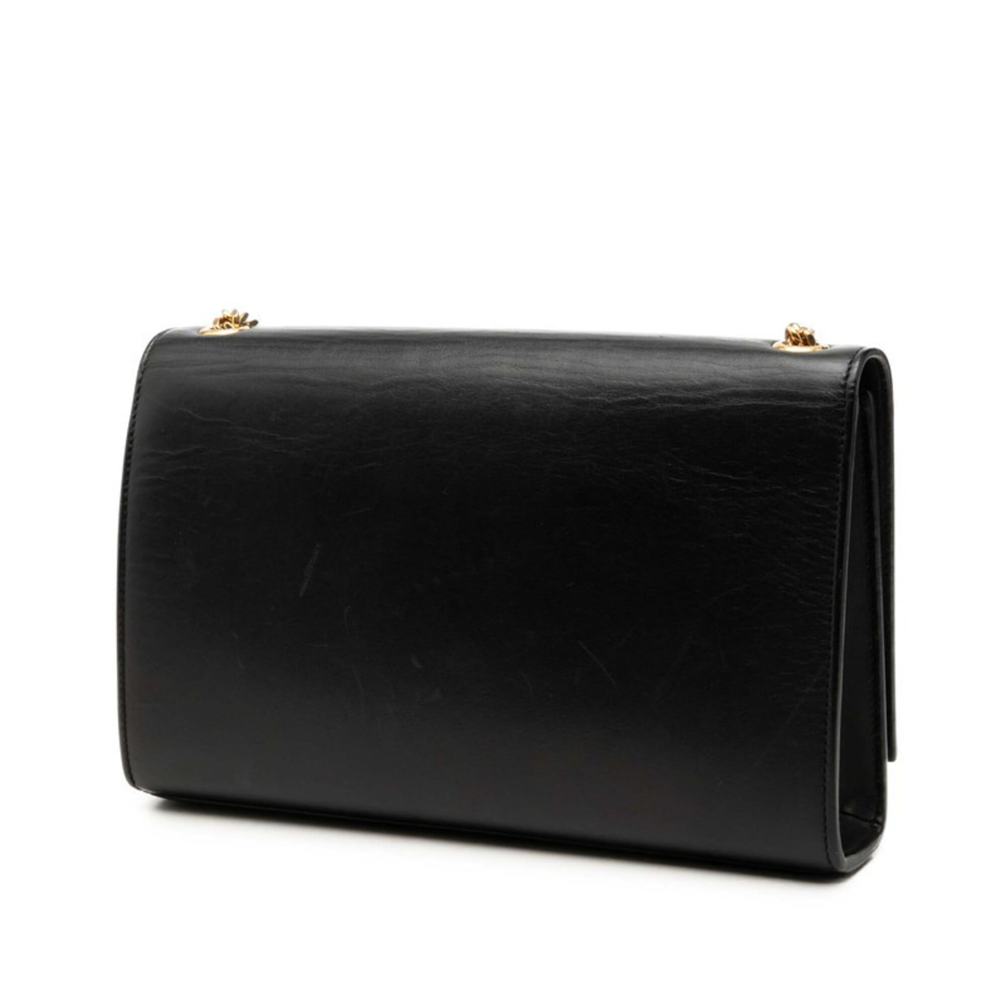 Saint Laurent Black Leather Shoulder Bag (Pre-Owned)