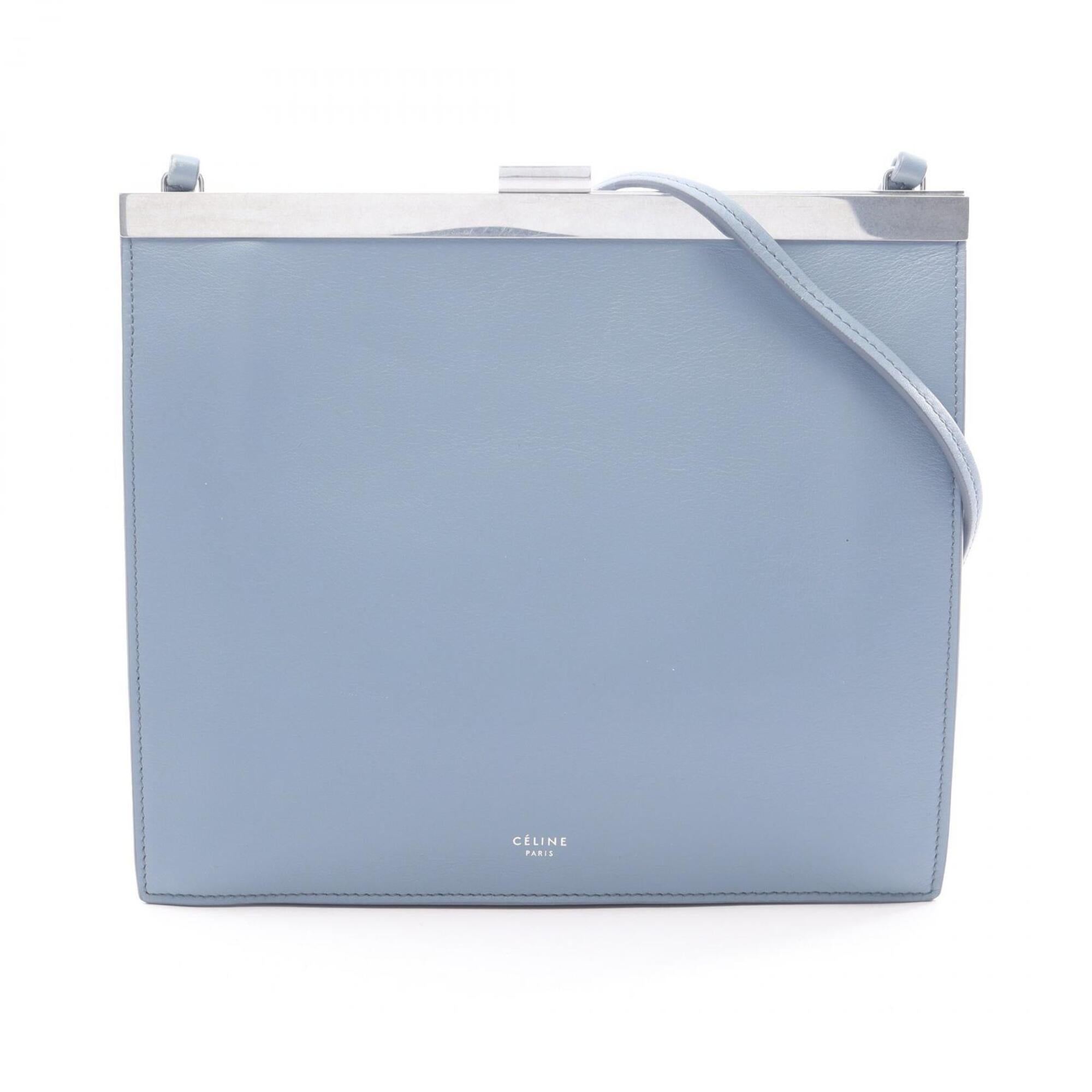 Celine Blue Leather Handbag Shoulder Bag (Pre-Owned)
