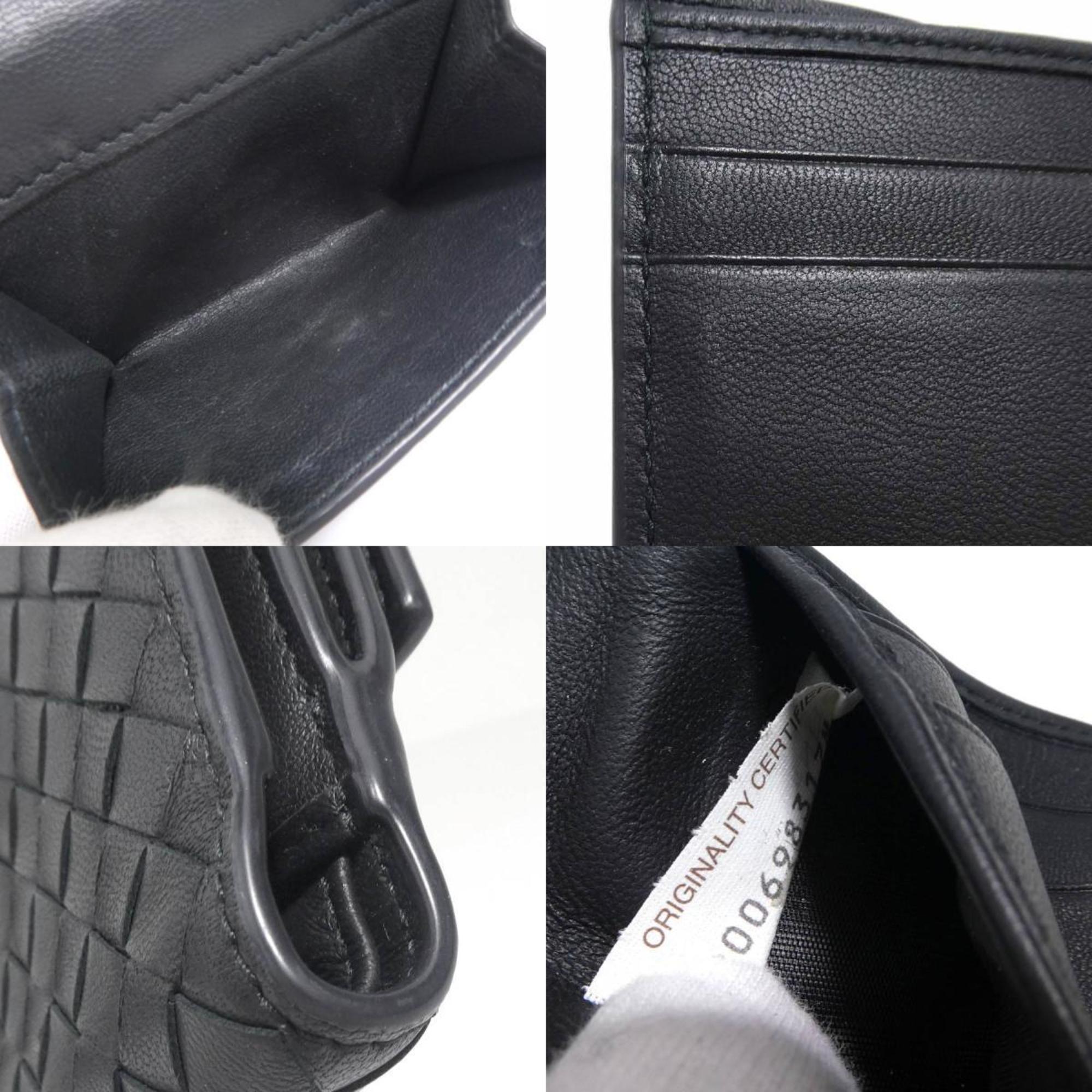 Bottega Veneta Black Intrecciato Wallet (Bi-Fold) (Pre-Owned)