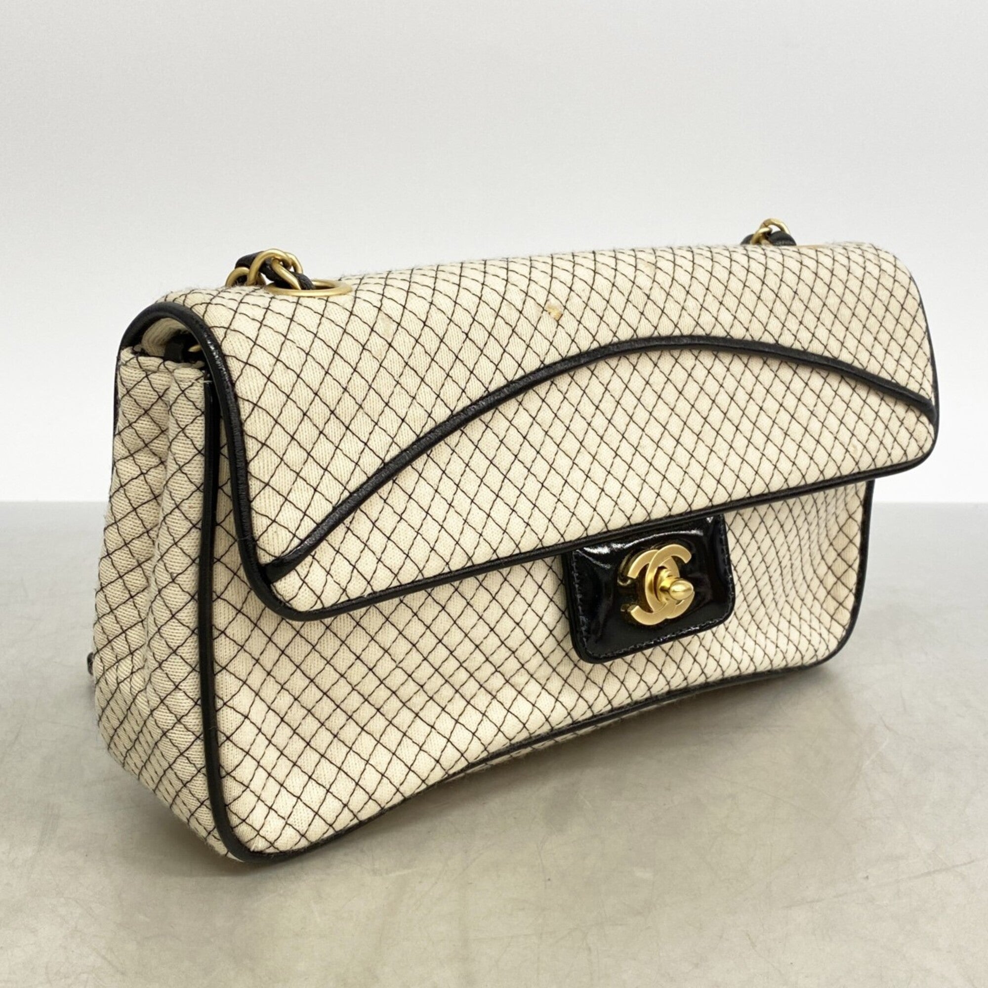 Chanel Black Ivory Shoulder Bag (Pre-Owned)