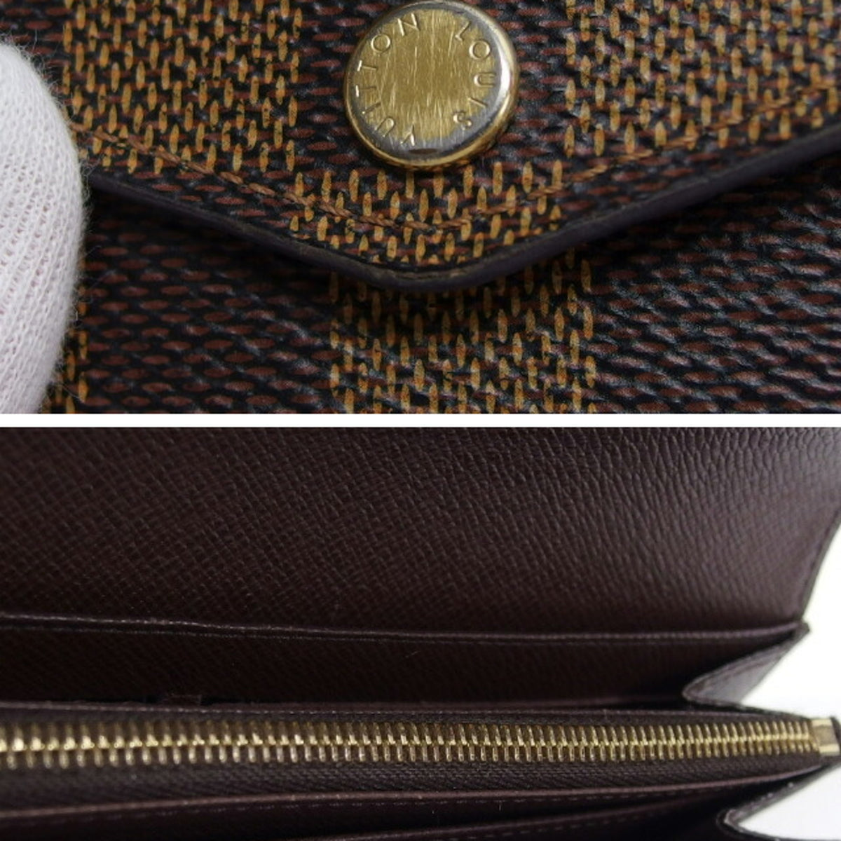 Louis Vuitton Damier Damier Canvas Long Wallet (Bi-Fold) (Pre-Owned)