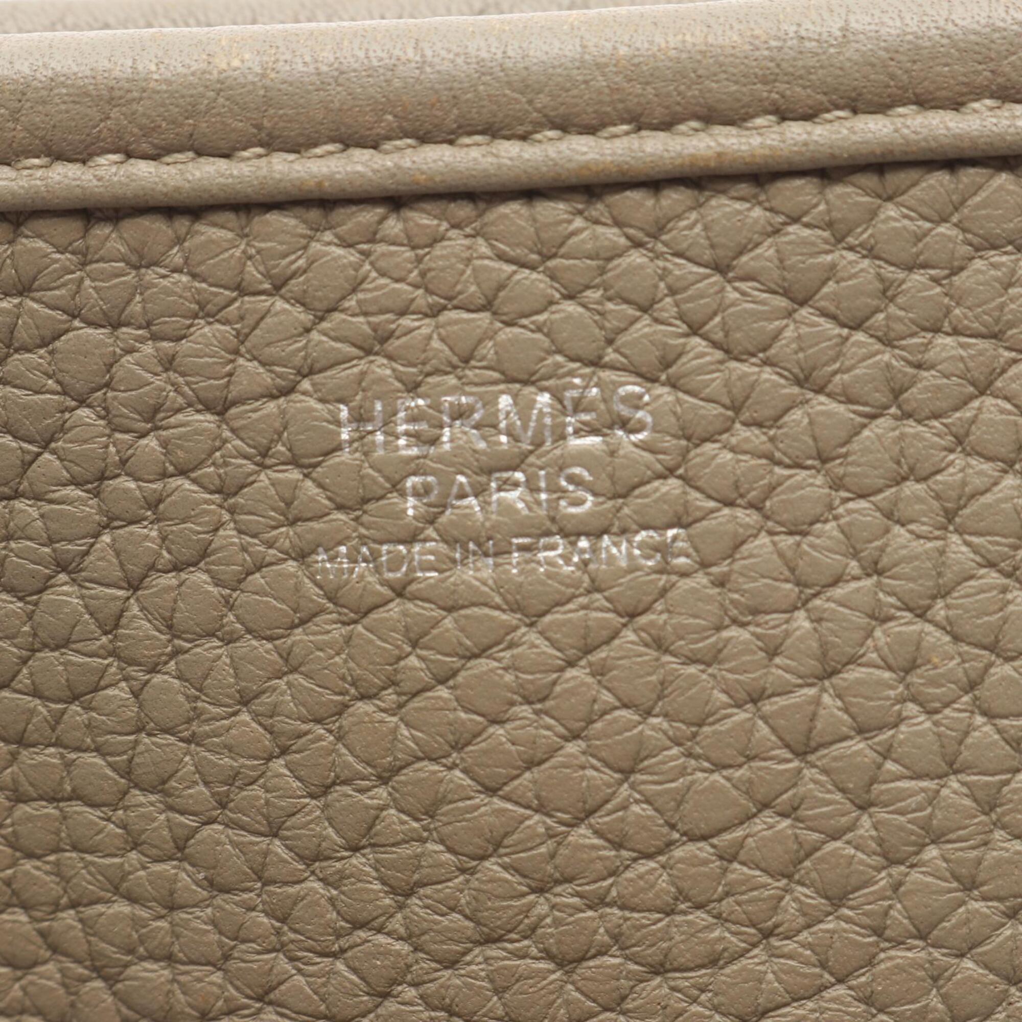 Hermes Green Taurillon Clemence Leather Leather Handbag Shoulder Bag (Pre-Owned)