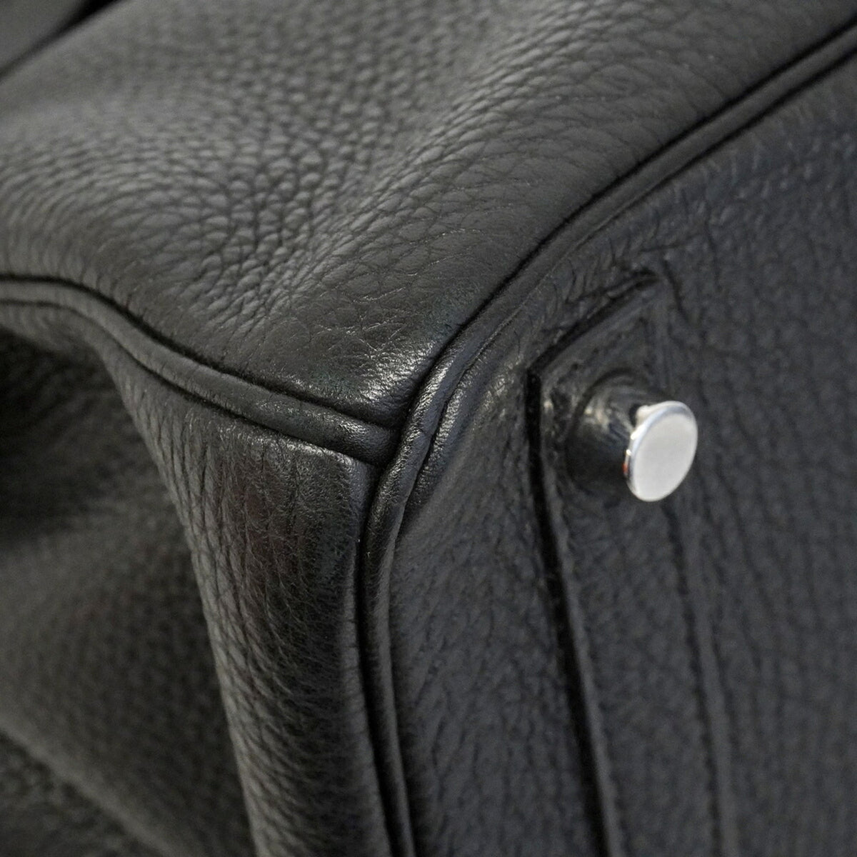 Hermes Black Togo Leather Handbag (Pre-Owned)