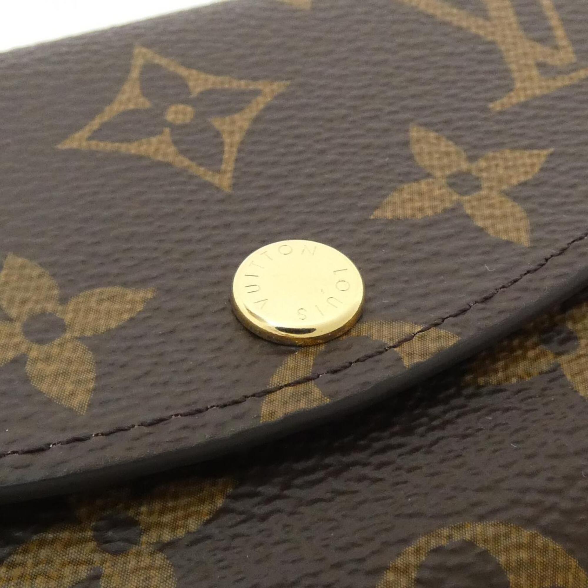 Louis Vuitton Monogram Fuchsia Marron Coated Canvas Coin Purse/Coin Case (Pre-Owned)