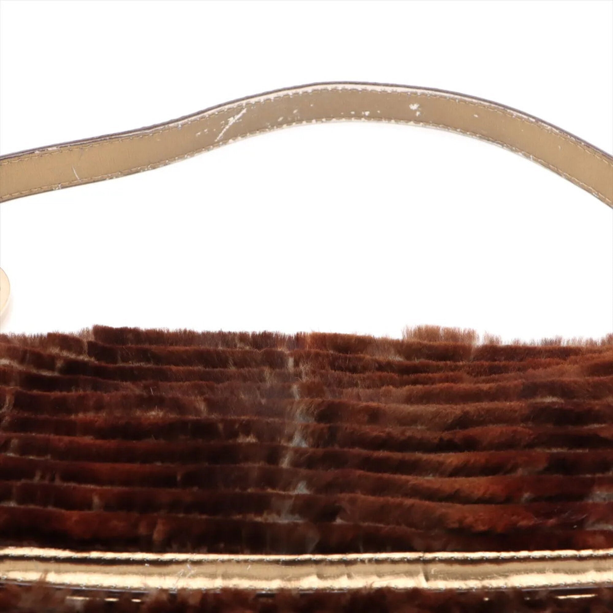 Fendi Brown Leather Handbag Shoulder Bag (Pre-Owned)