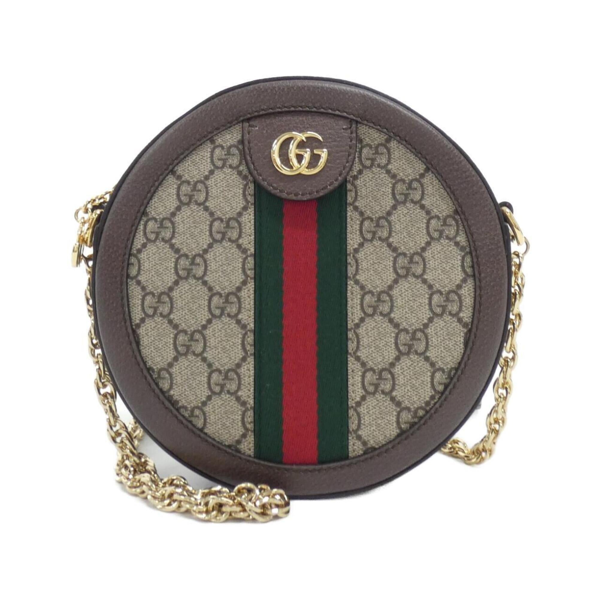 Gucci Ophidia Beige Brown Gg Supreme Canvas Shoulder Bag (Pre-Owned)