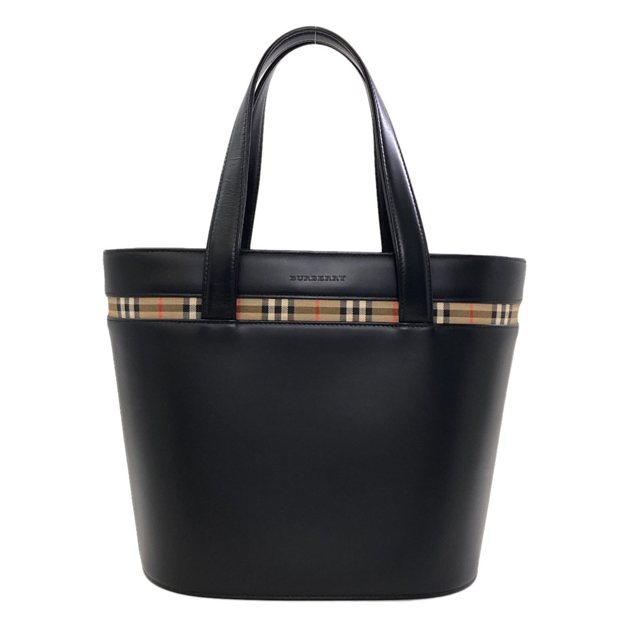 Burberry Black Leather Handbag (Pre-Owned)