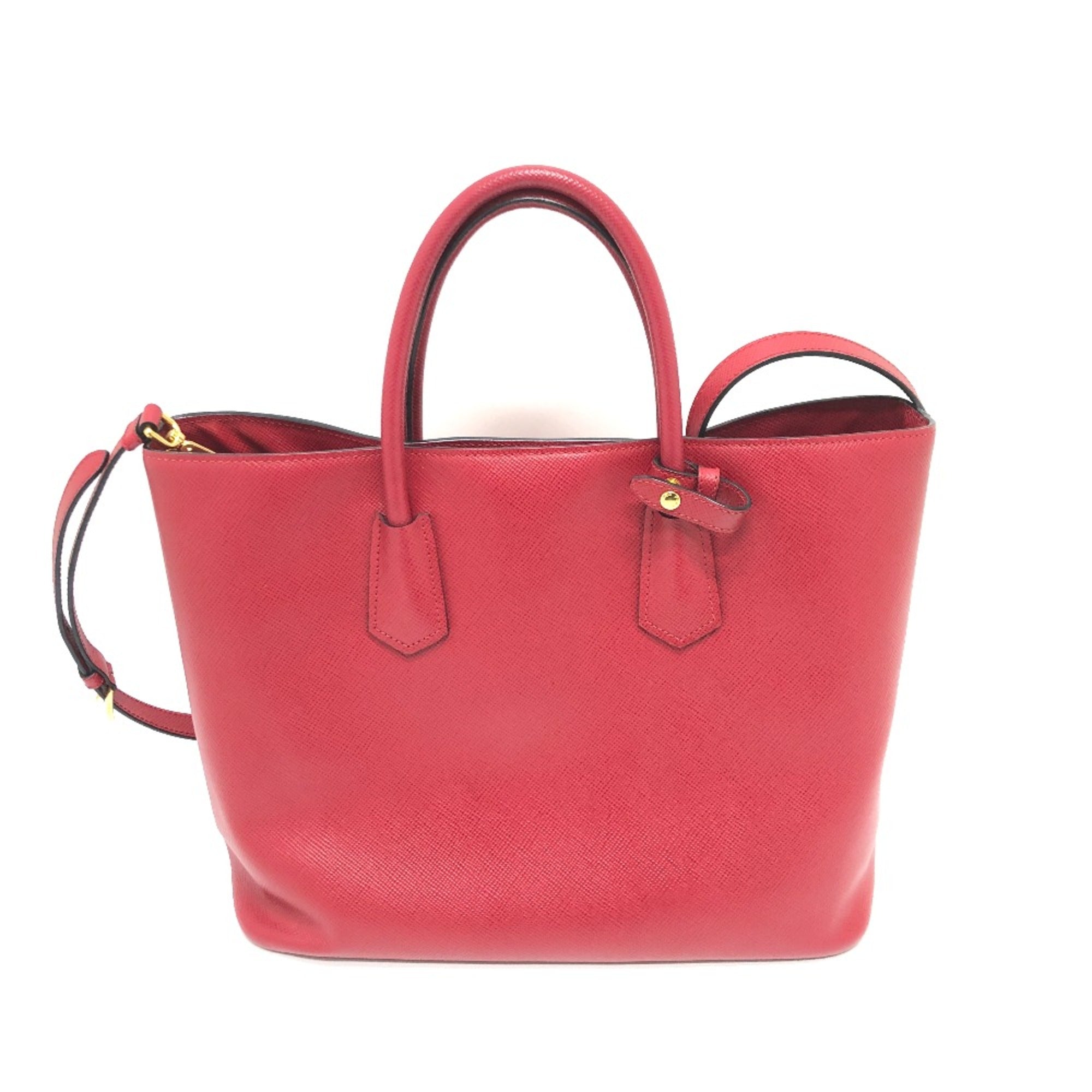 Prada Red Leather Handbag (Pre-Owned)