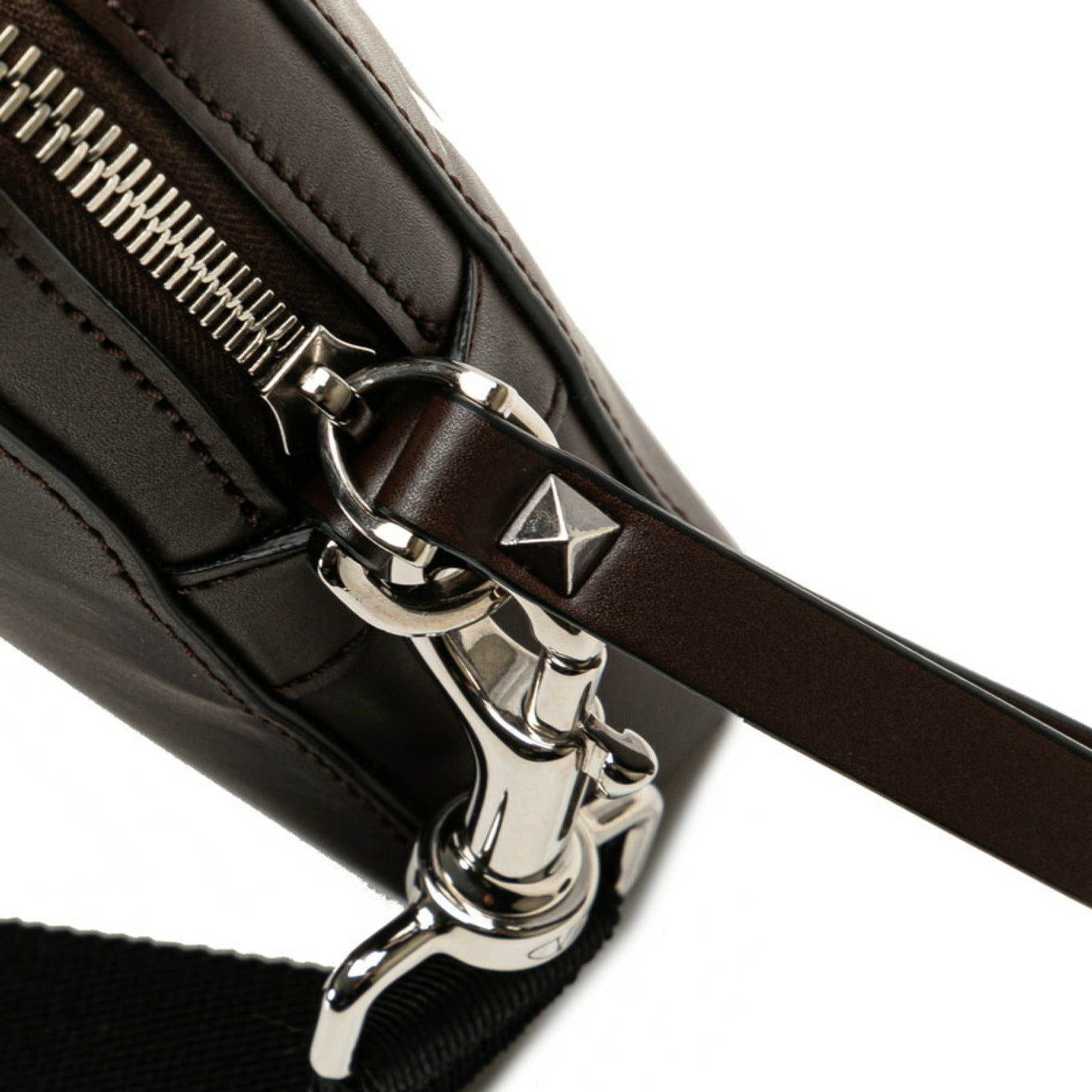 Valentino Brown Leather Shoulder Bag (Pre-Owned)