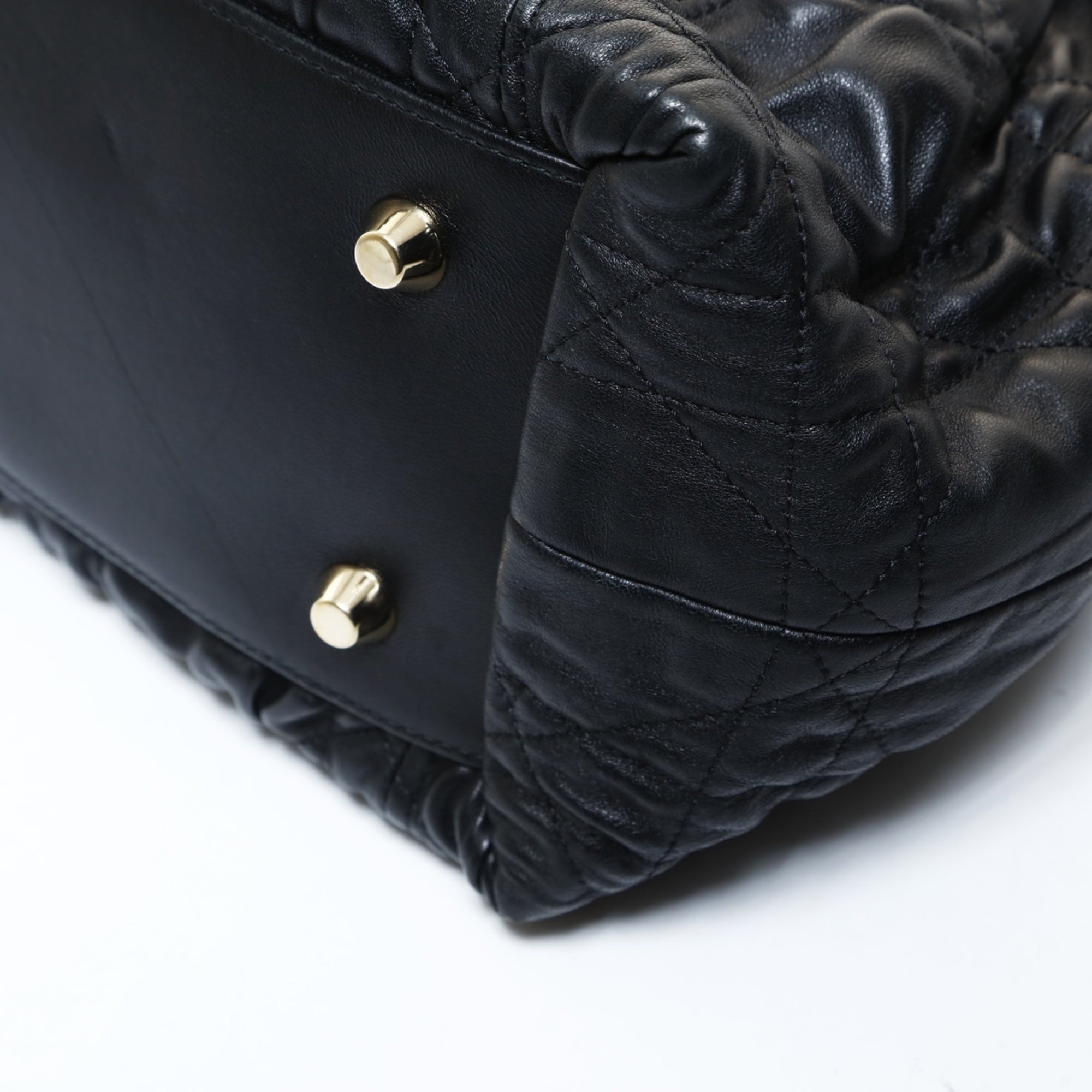 Christian Dior Black Leather Tote Bag (Pre-Owned)