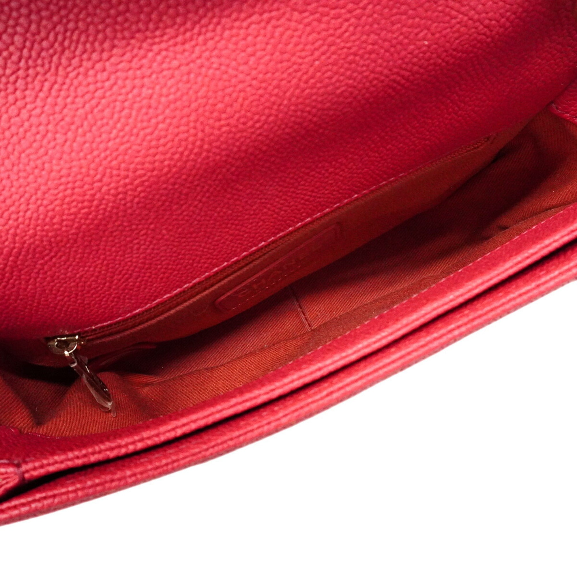 Chanel Pink Grained Calfskin Handbag (Pre-Owned)