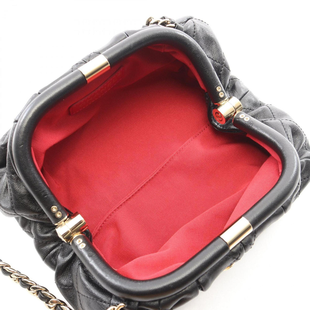 Chanel Black Leather Handbag Shoulder Bag (Pre-Owned)