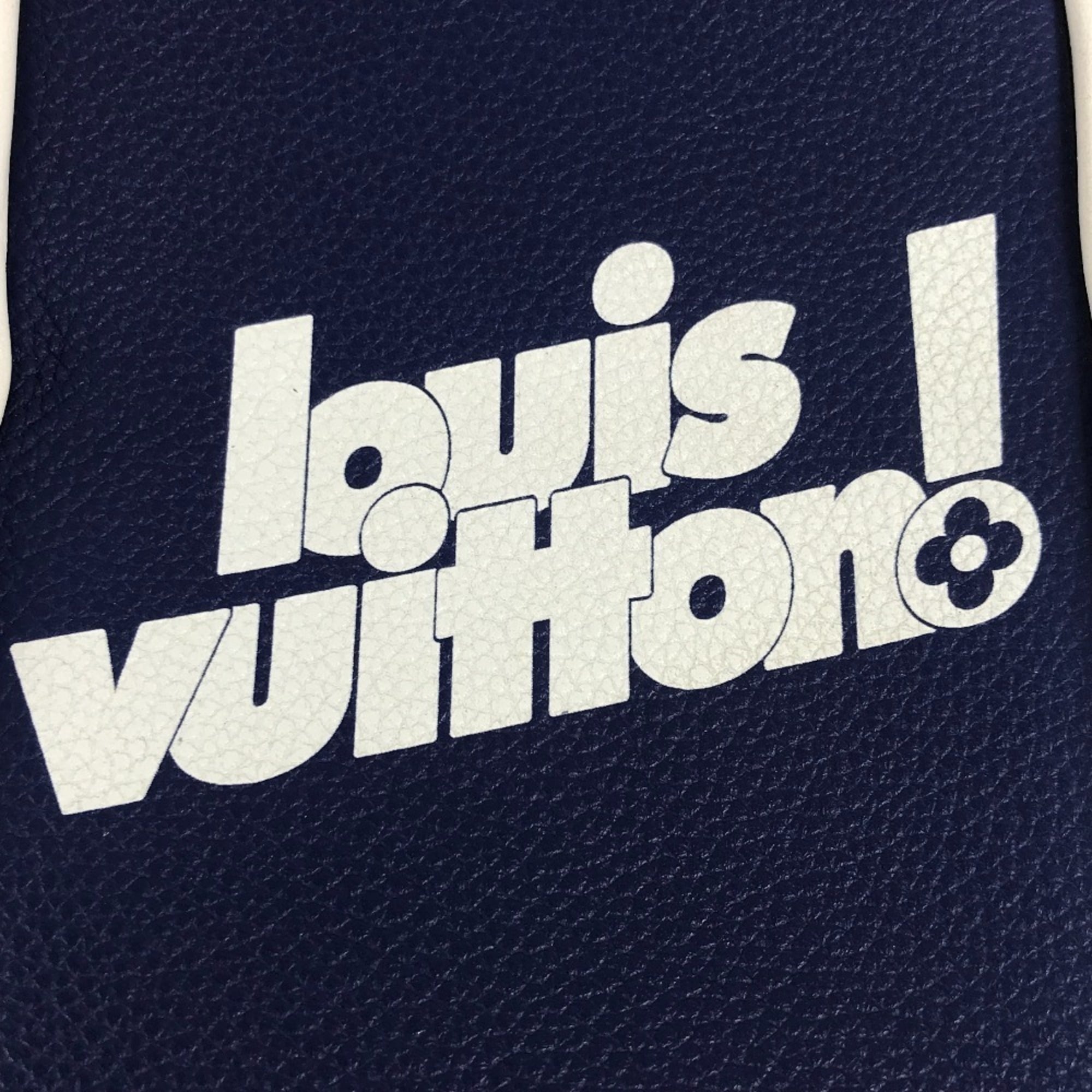 Louis Vuitton Blue White Leather Shoulder Bag (Pre-Owned)