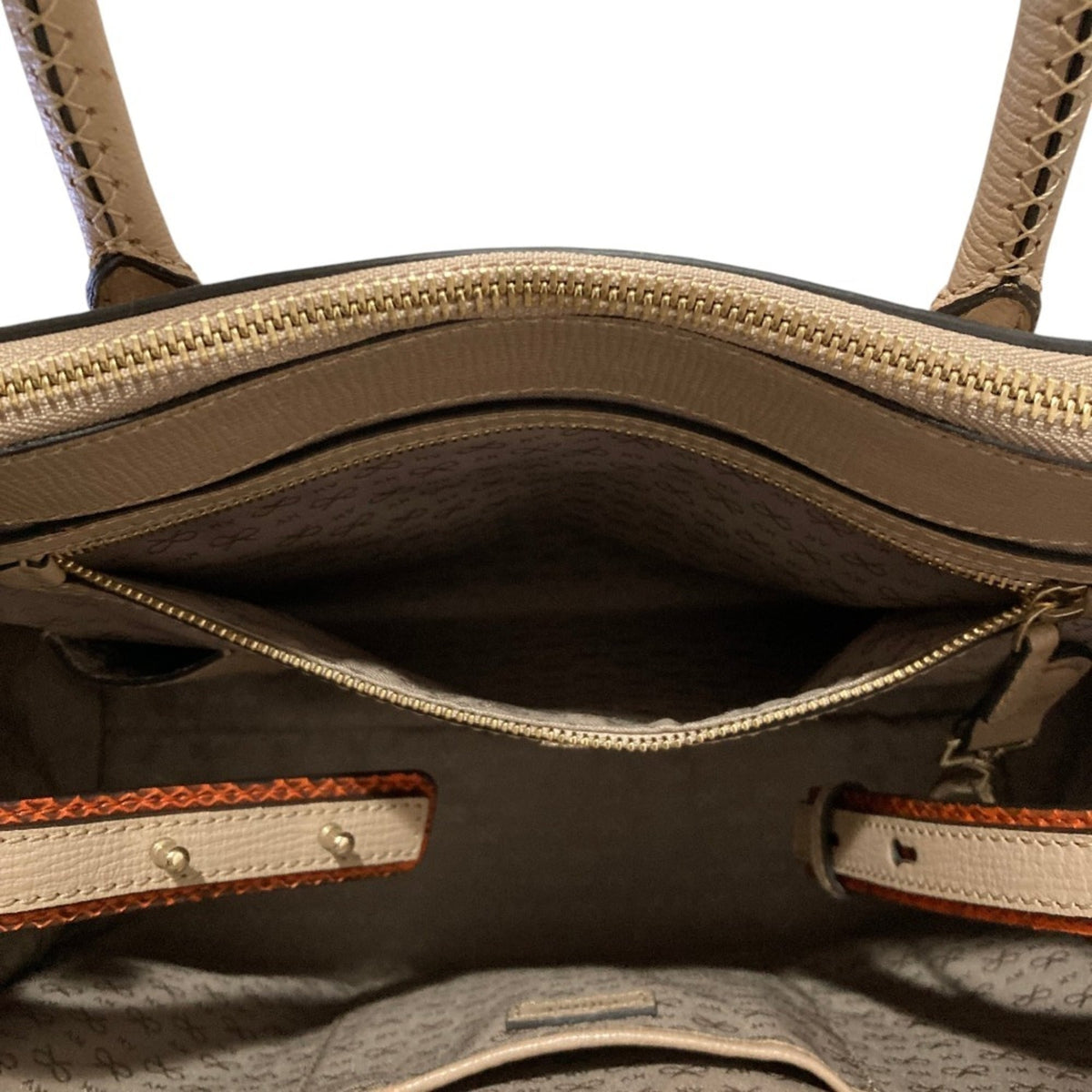 Anya Hindmarch Beige Leather Shoulder Bag Tote Bag (Pre-Owned)